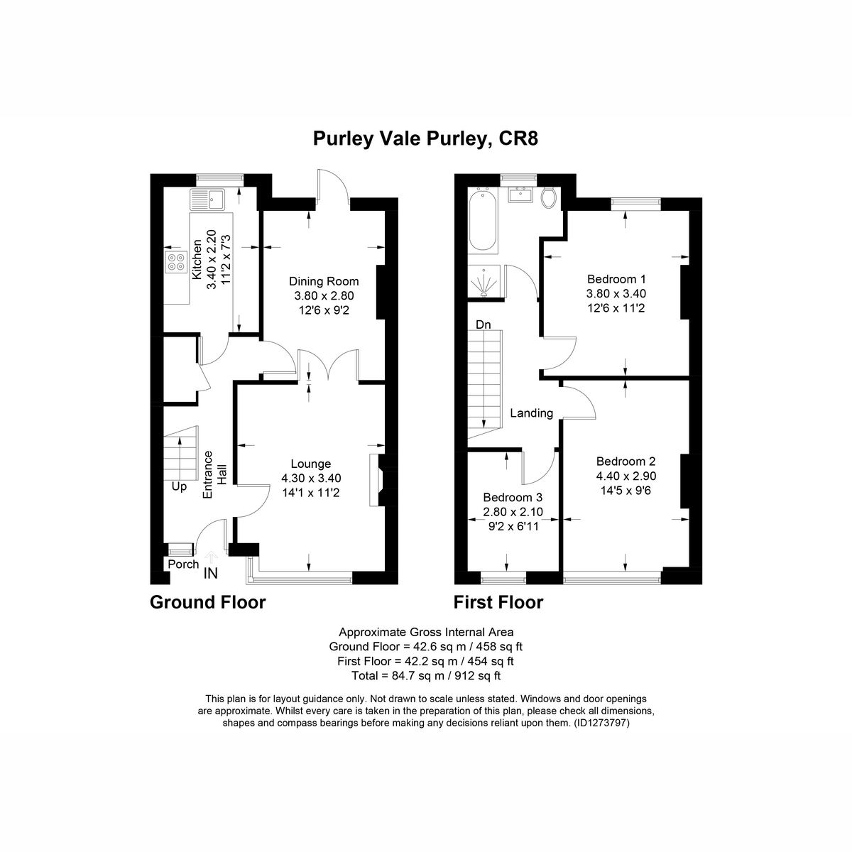 79, Purley Vale, Purley floorplan