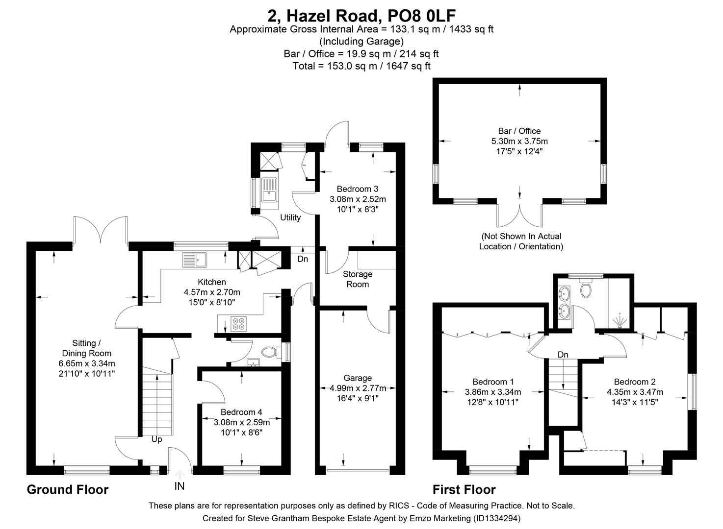 2, Hazel Road, Waterlooville floorplan