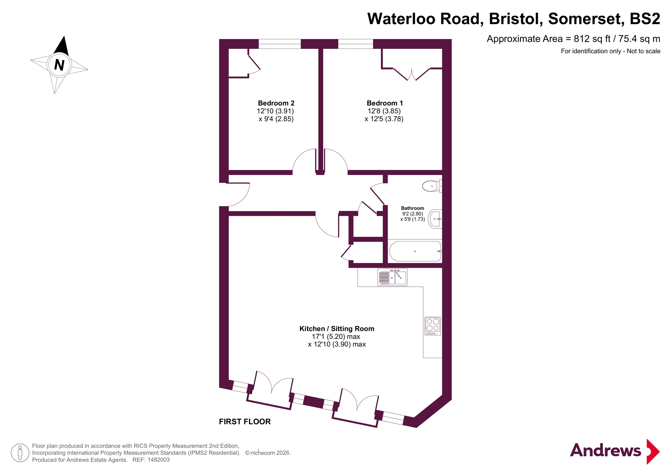 Flat 25, Midland Mews, 24, Waterloo Road, Bristol floorplan