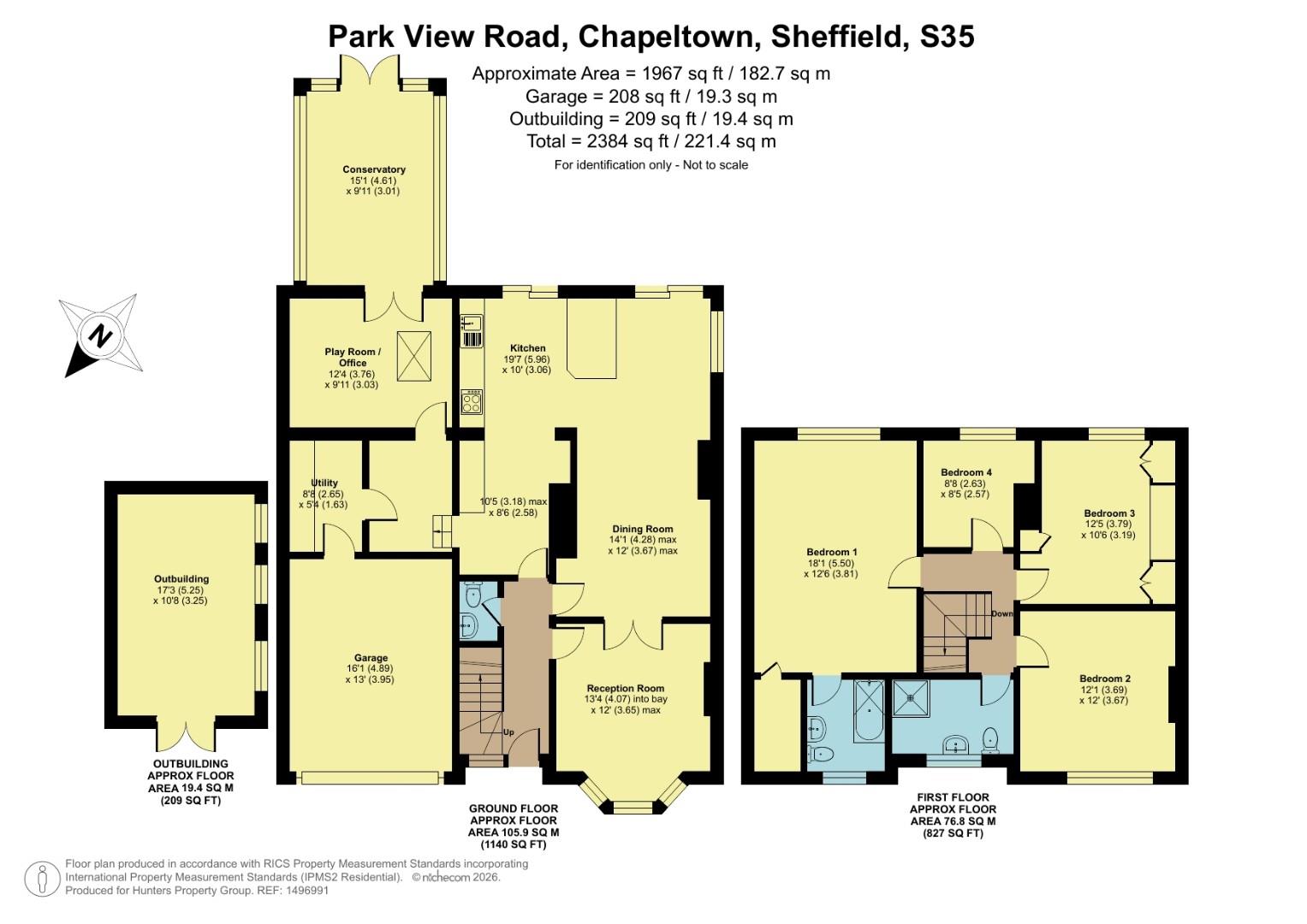 1, Park View Road, Sheffield floorplan