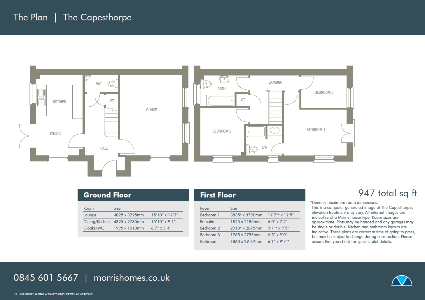 Plot 054, Capesthorpe, Beebys Way, Peterborough floorplan