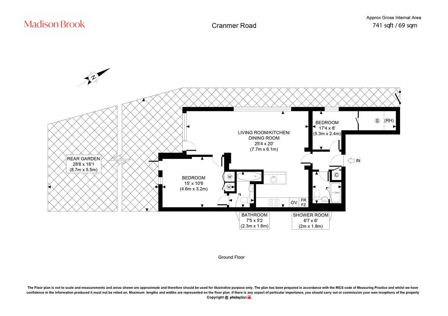 Flat 4, 38, Cranmer Road, Hampton Hill floorplan