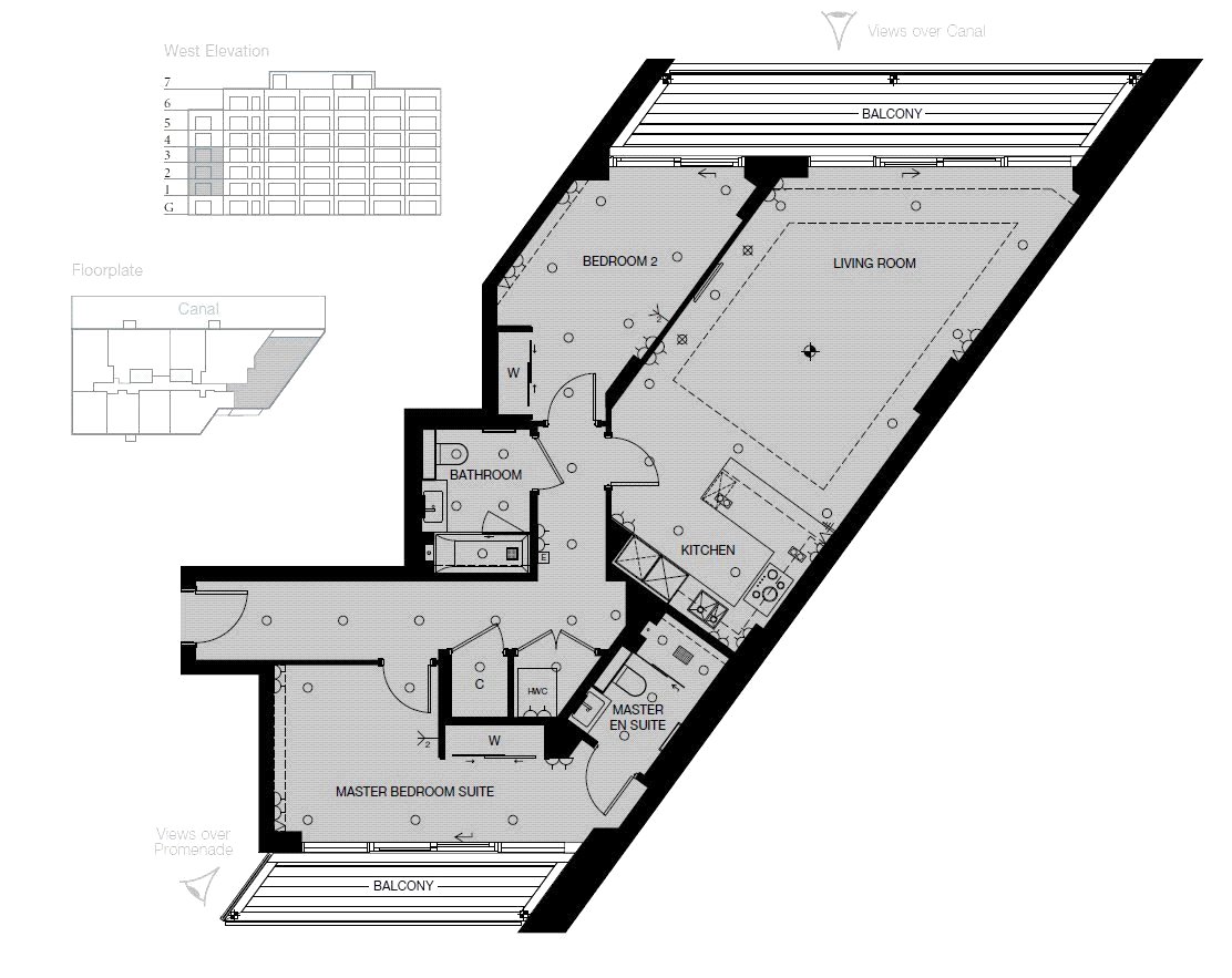 2 Bedrooms Flat to rent in Countess House, 10 Park Street, Chelsea Creek, London SW6