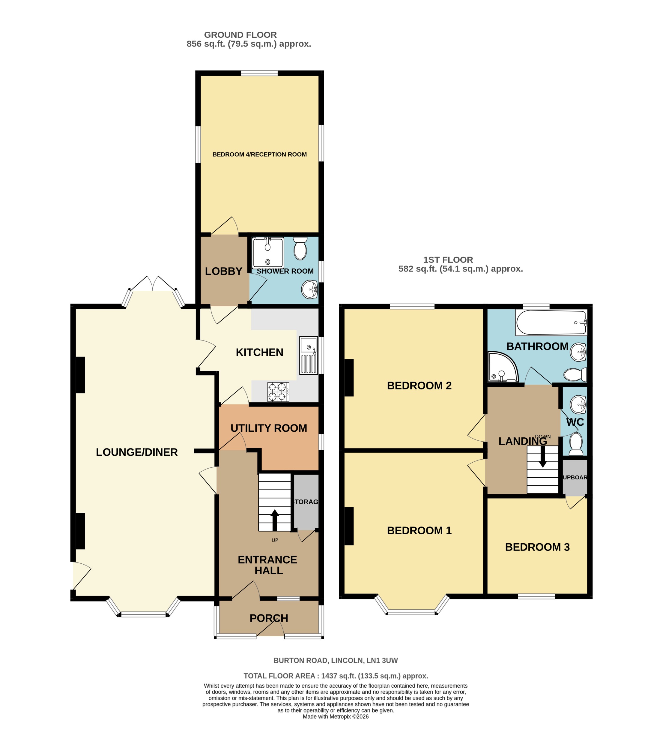 306, Burton Road, Lincoln floorplan