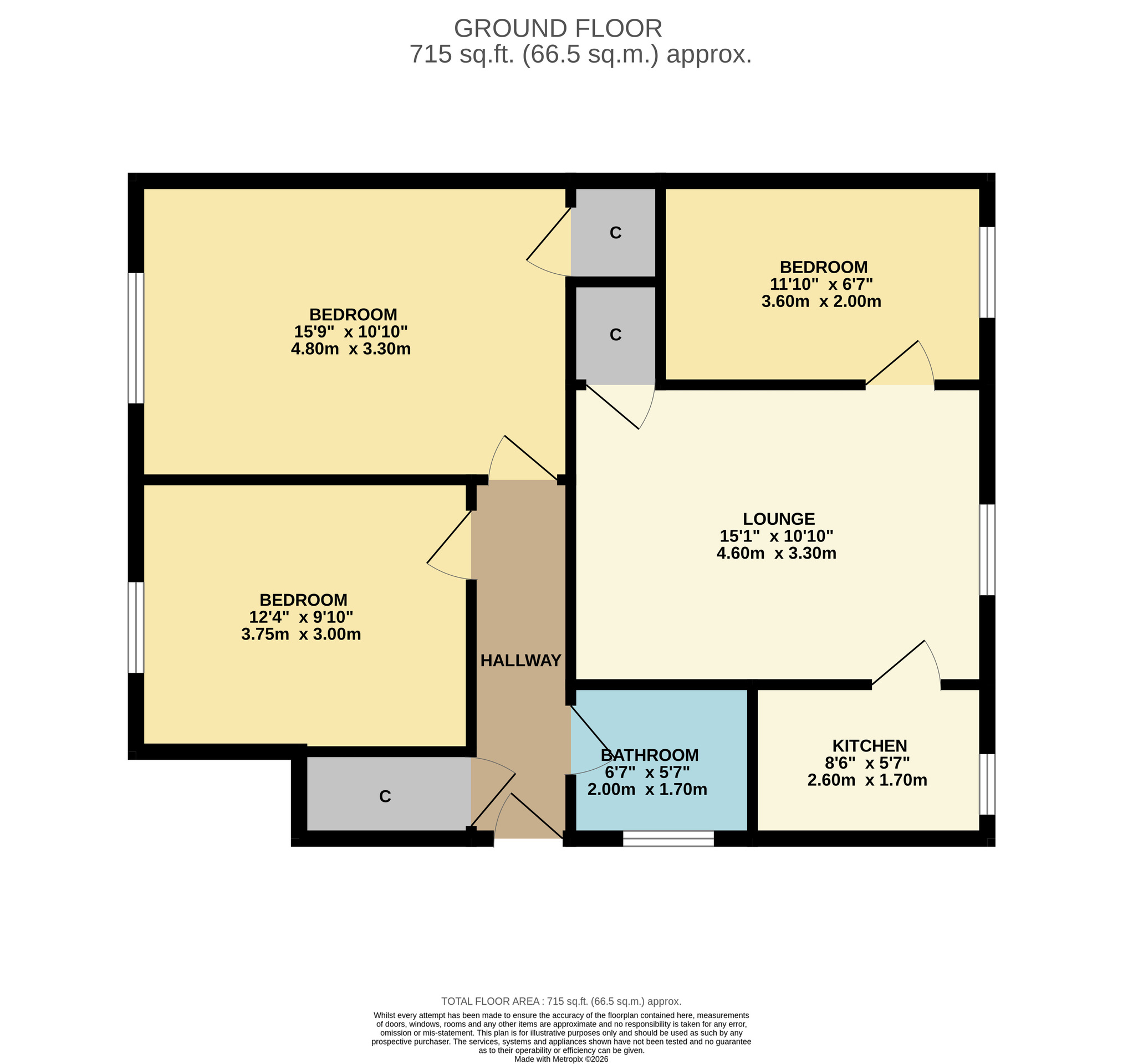 58 Yair Drive, Glasgow floorplan