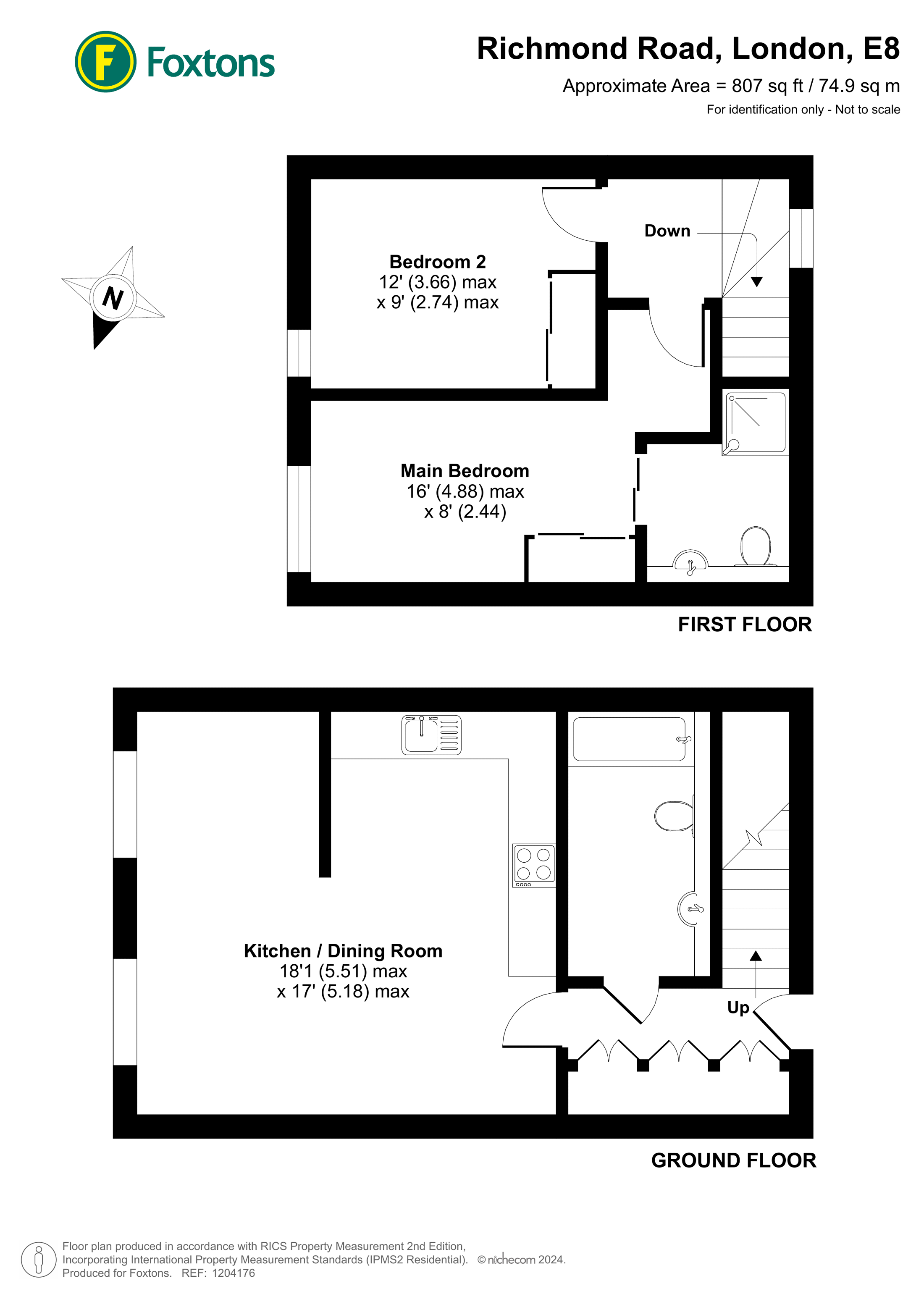 2 bed flat for sale in Richmond Road, London Fields, London E8