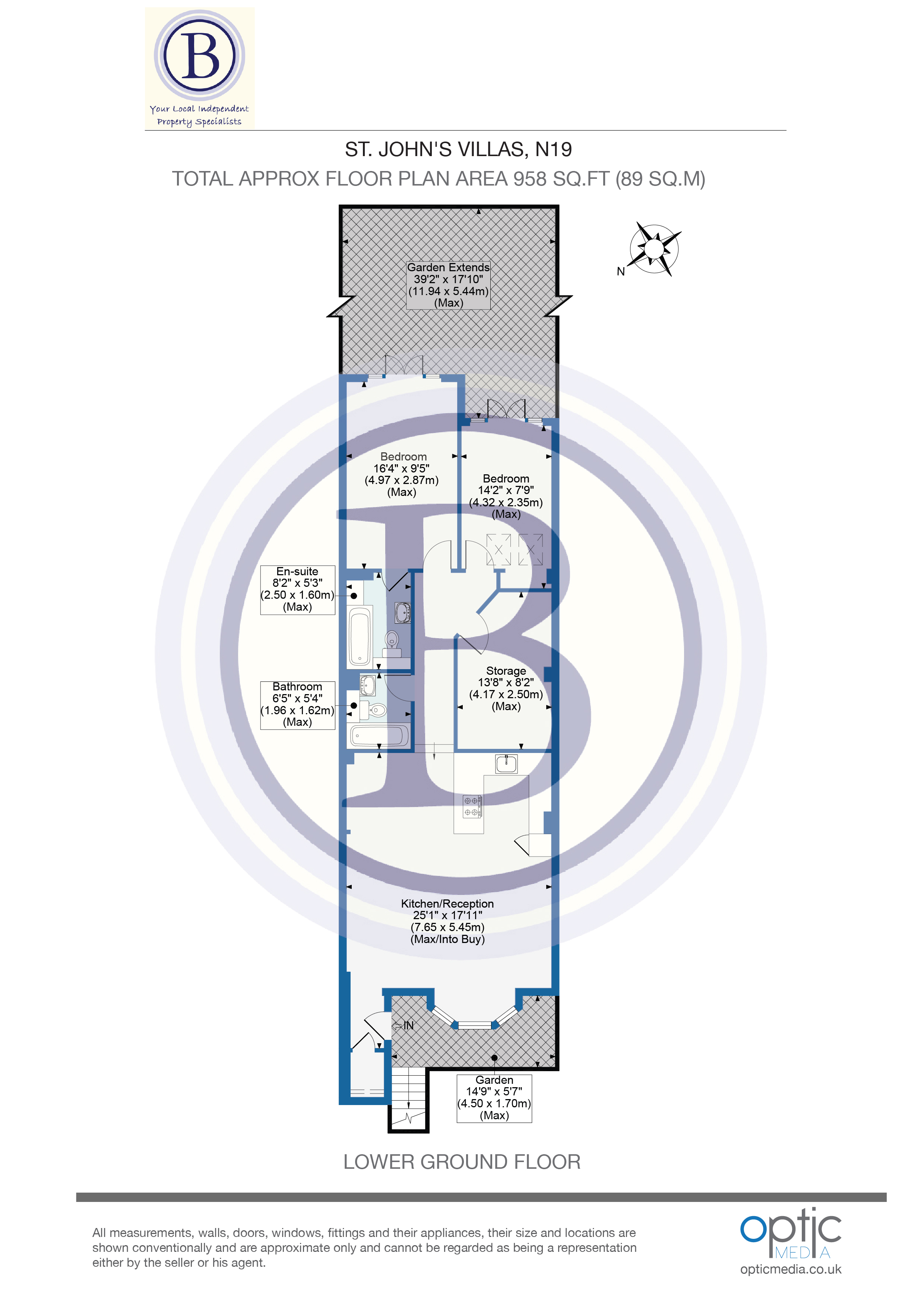 Flat 1, 4, St John's Villas, London floorplan
