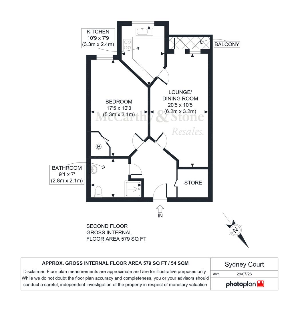 45 Sydney Court, Lansdown Road, Sidcup floorplan