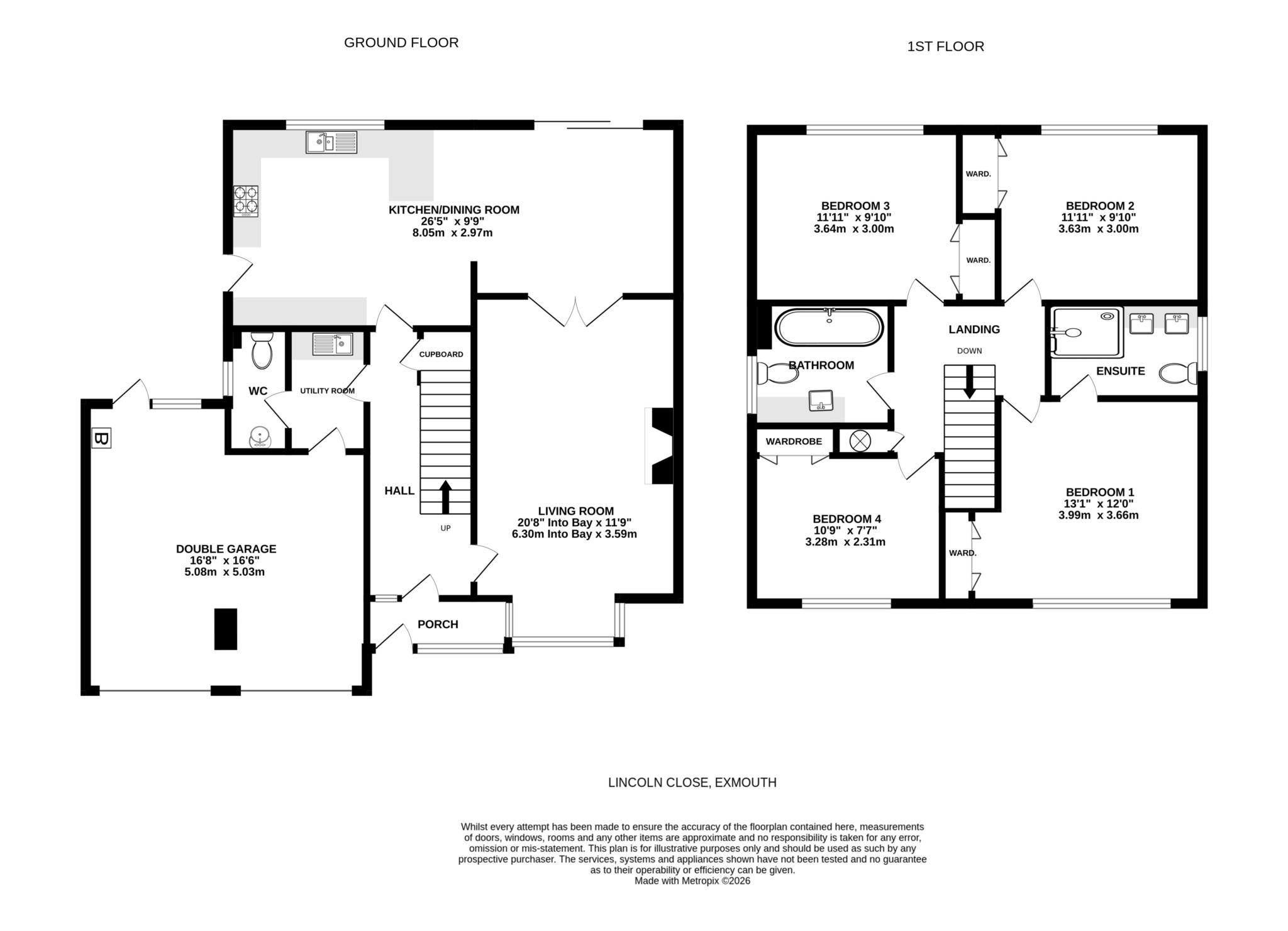 8, Lincoln Close, Exmouth floorplan