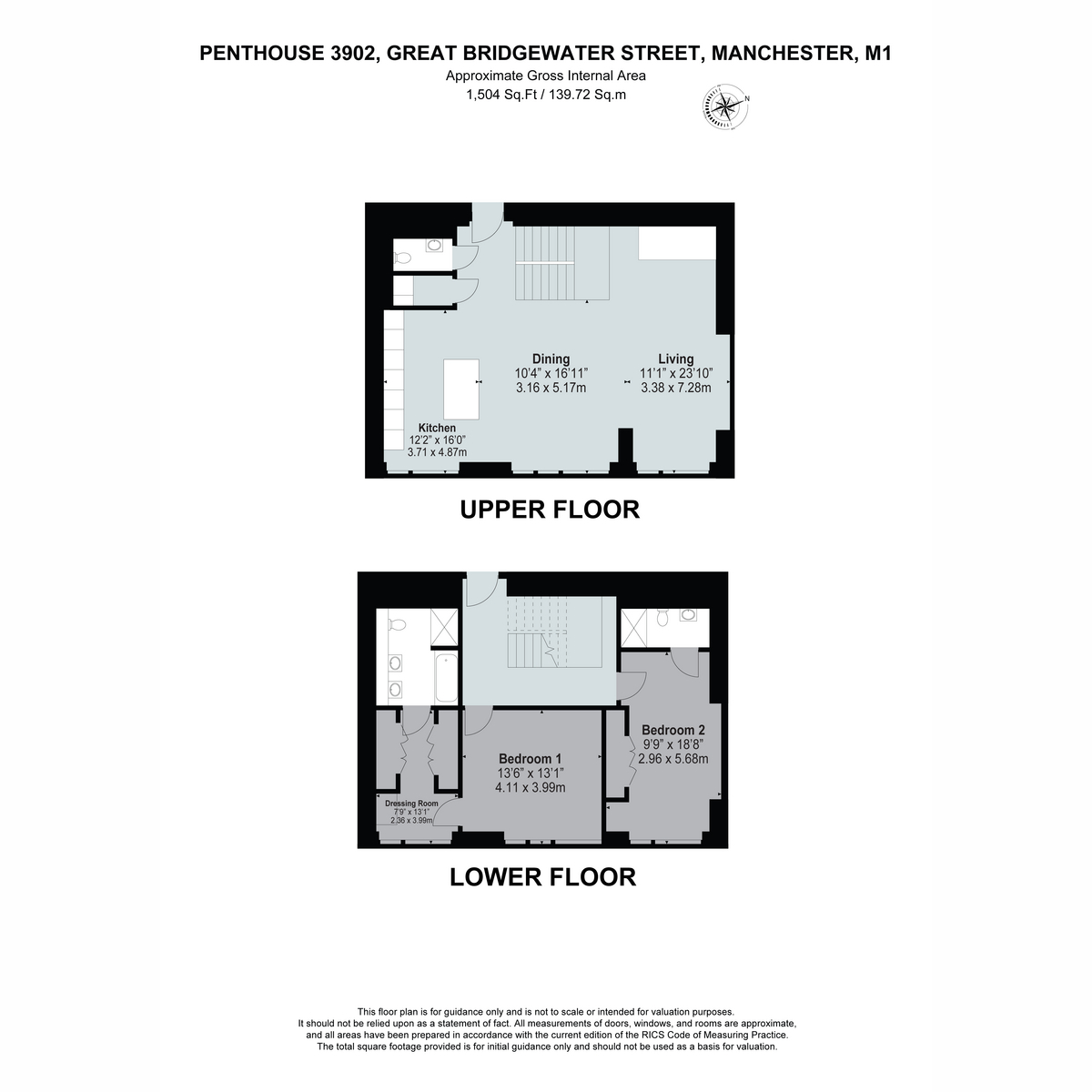 Flat 3902, Viadux, Great Bridgewater Street, Manchester floorplan