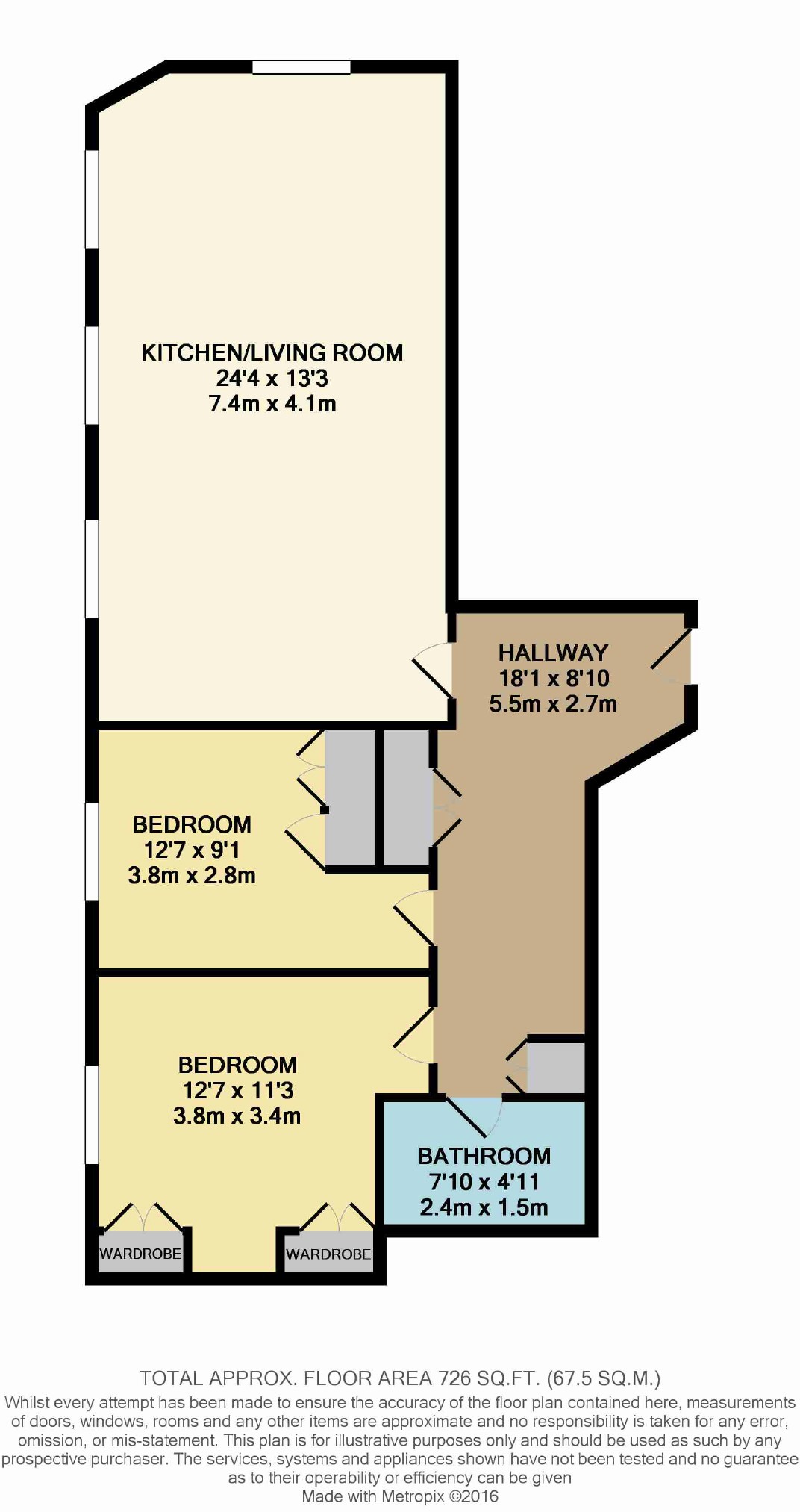 Flat 5, 2A, Rundell Crescent, London floorplan