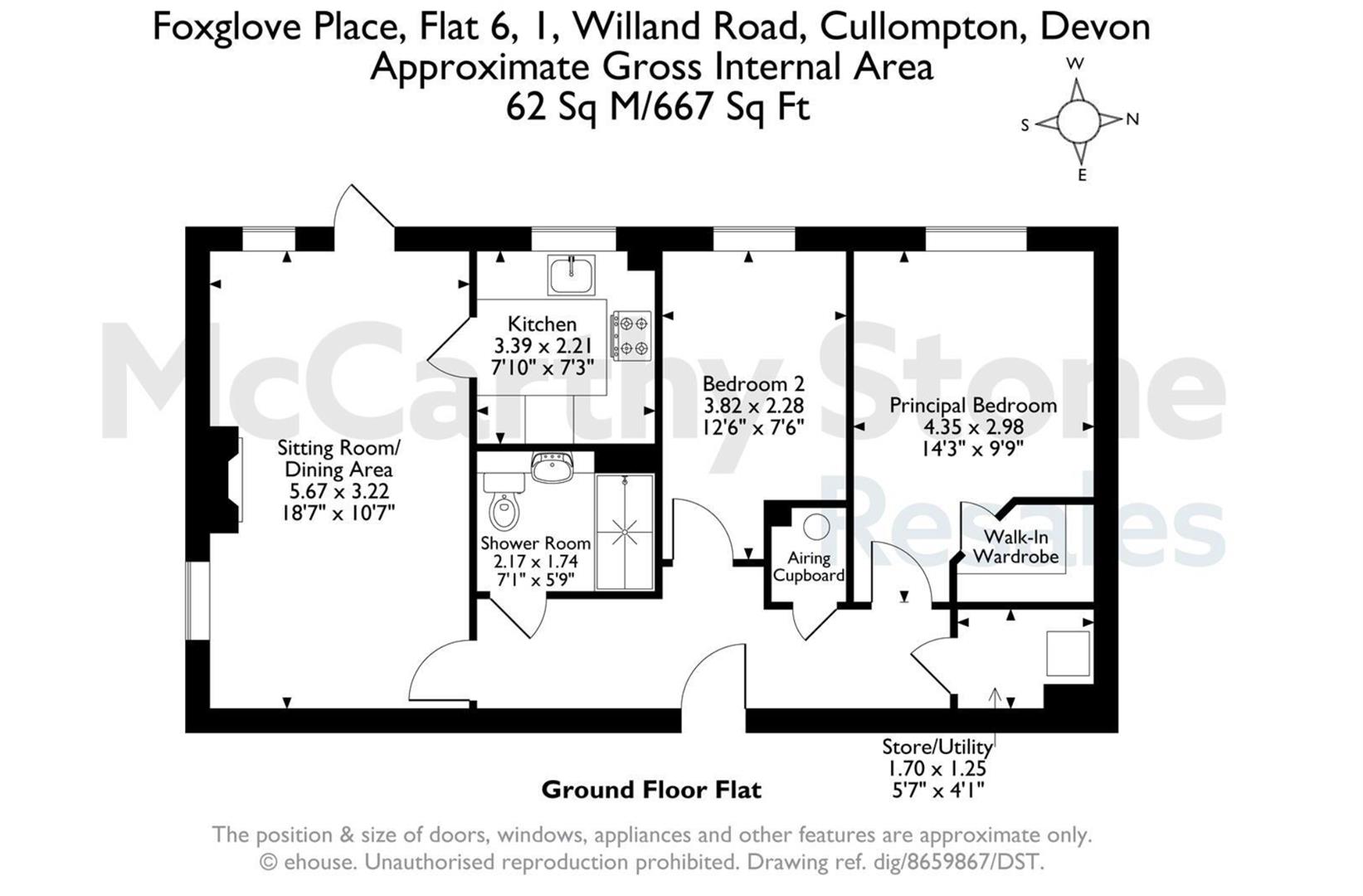Flat 22, 231, Willand Road, Cullompton floorplan