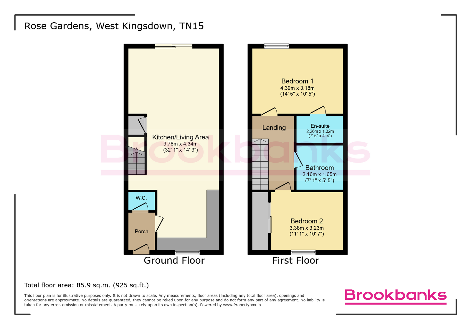 1 Rose Gardens, West Kingsdown floorplan