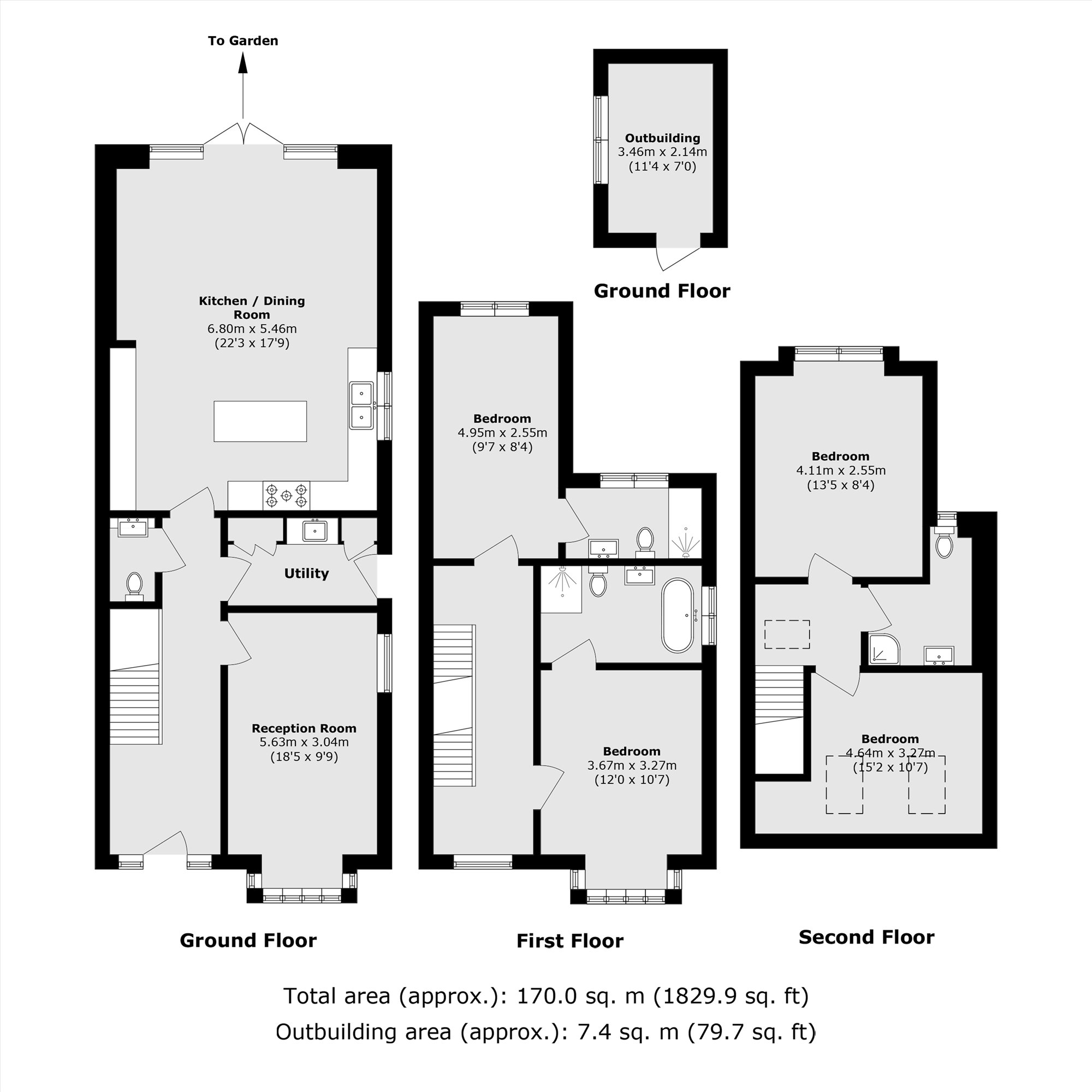 Plot 1, 6, Wensleydale Road, Hampton floorplan