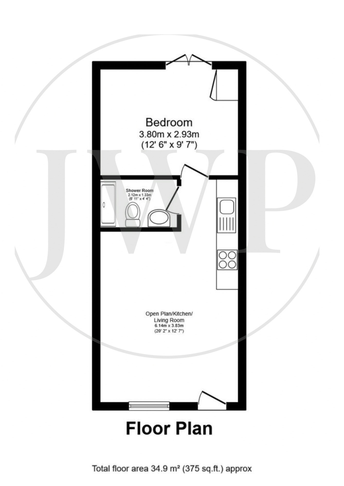 25,Basement Flat, George Street, Tunbridge Wells floorplan
