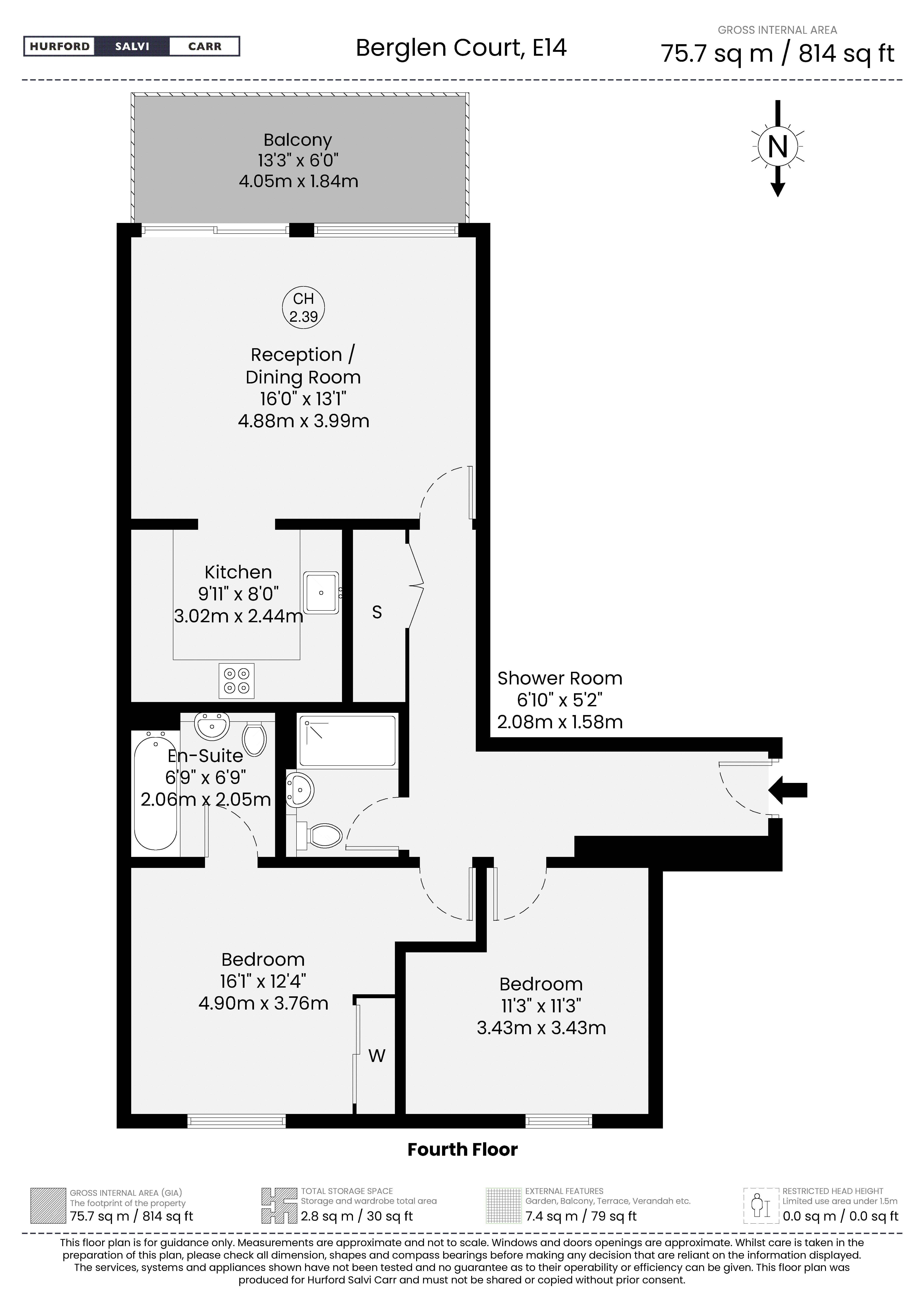 199 Berglen Court, 7, Branch Road, London floorplan