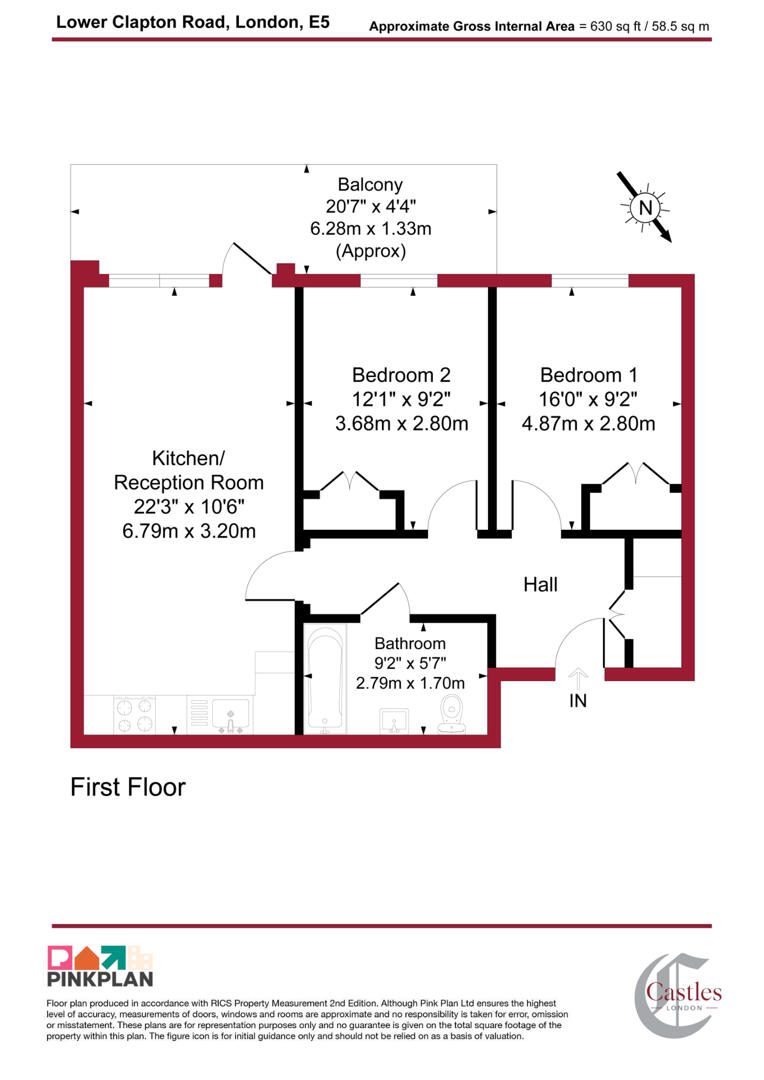 7, Alva Court, 144-146 Lower Clapton Road, Hackney floorplan