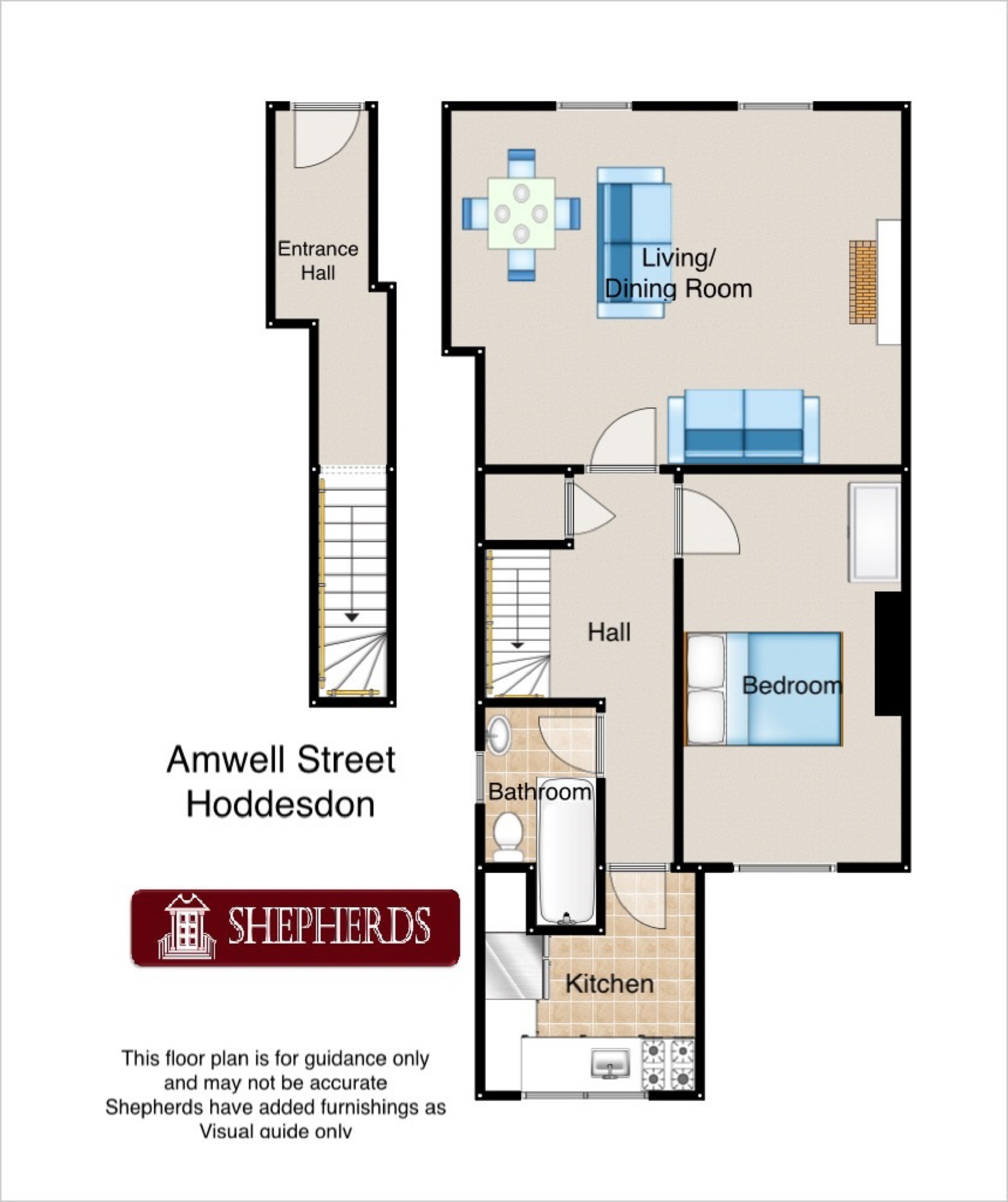 1 Bedrooms Flat to rent in Amwell Street, Hoddesdon, Herts EN11