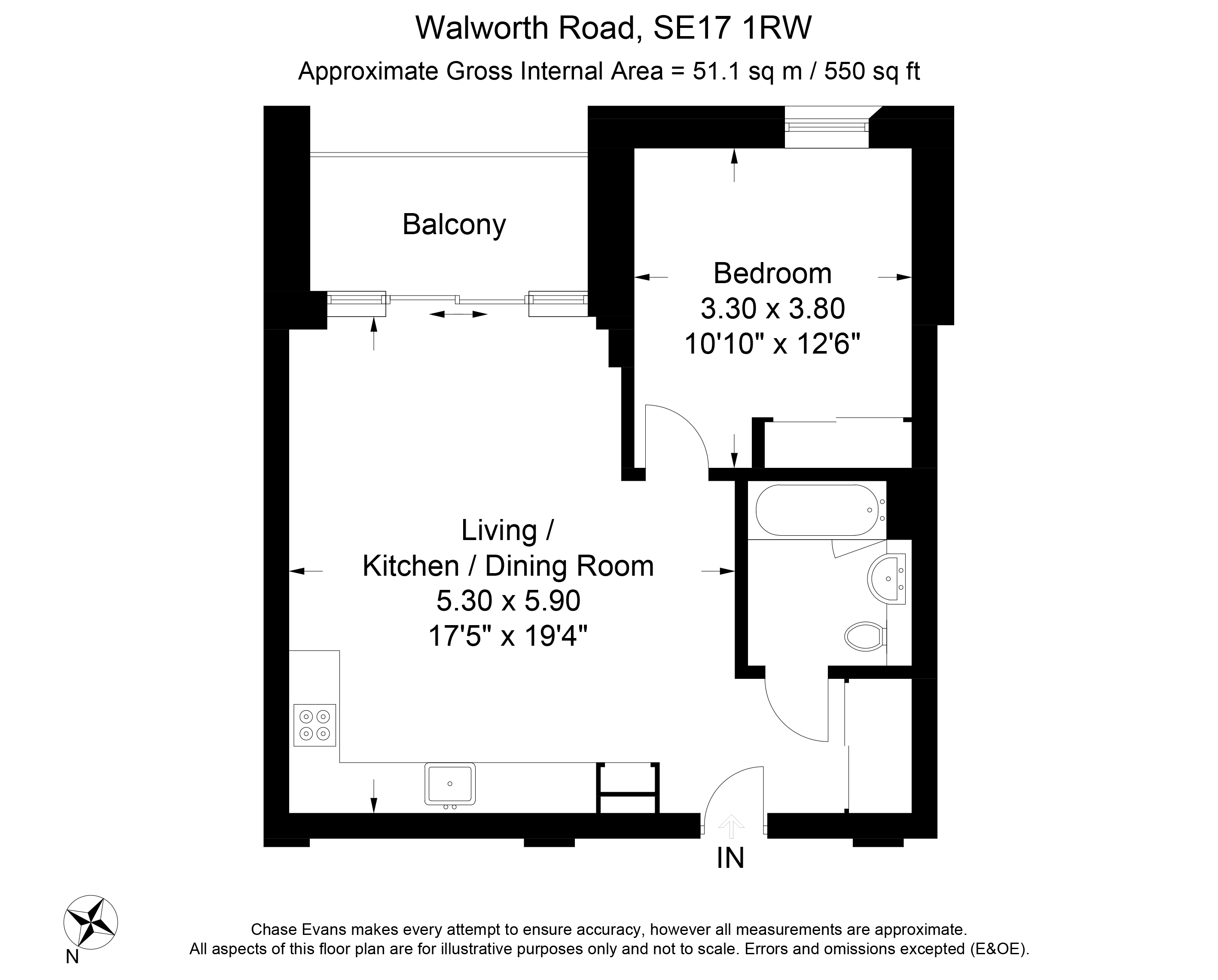 1 Bedrooms Flat to rent in Ferraro House, Elephant Park, Elephant & Castle SE17