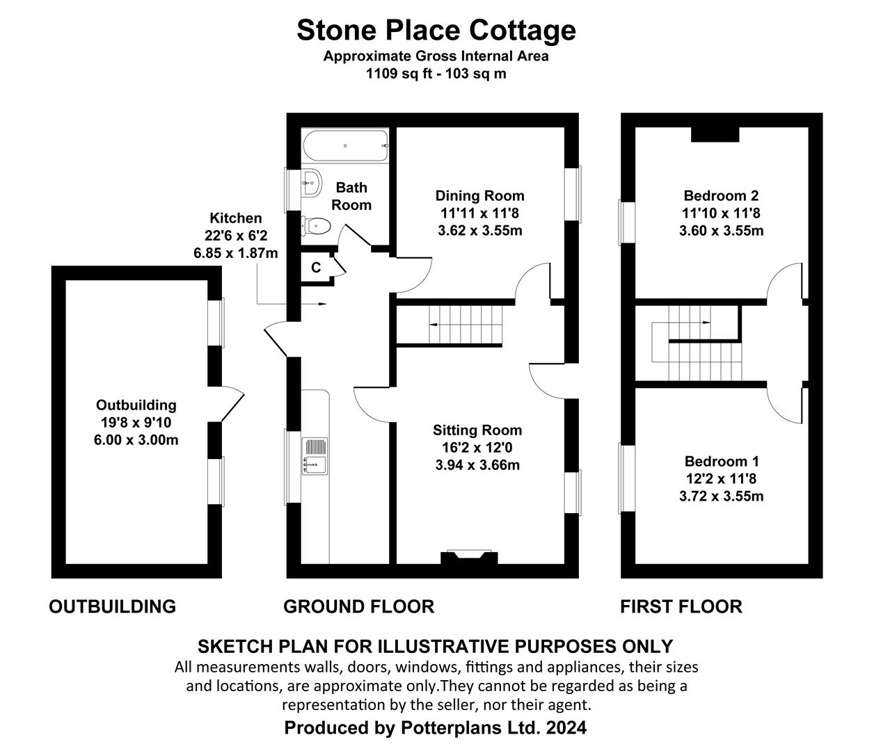 Stone Place Cottage, Farriers Way, Shorwell floorplan