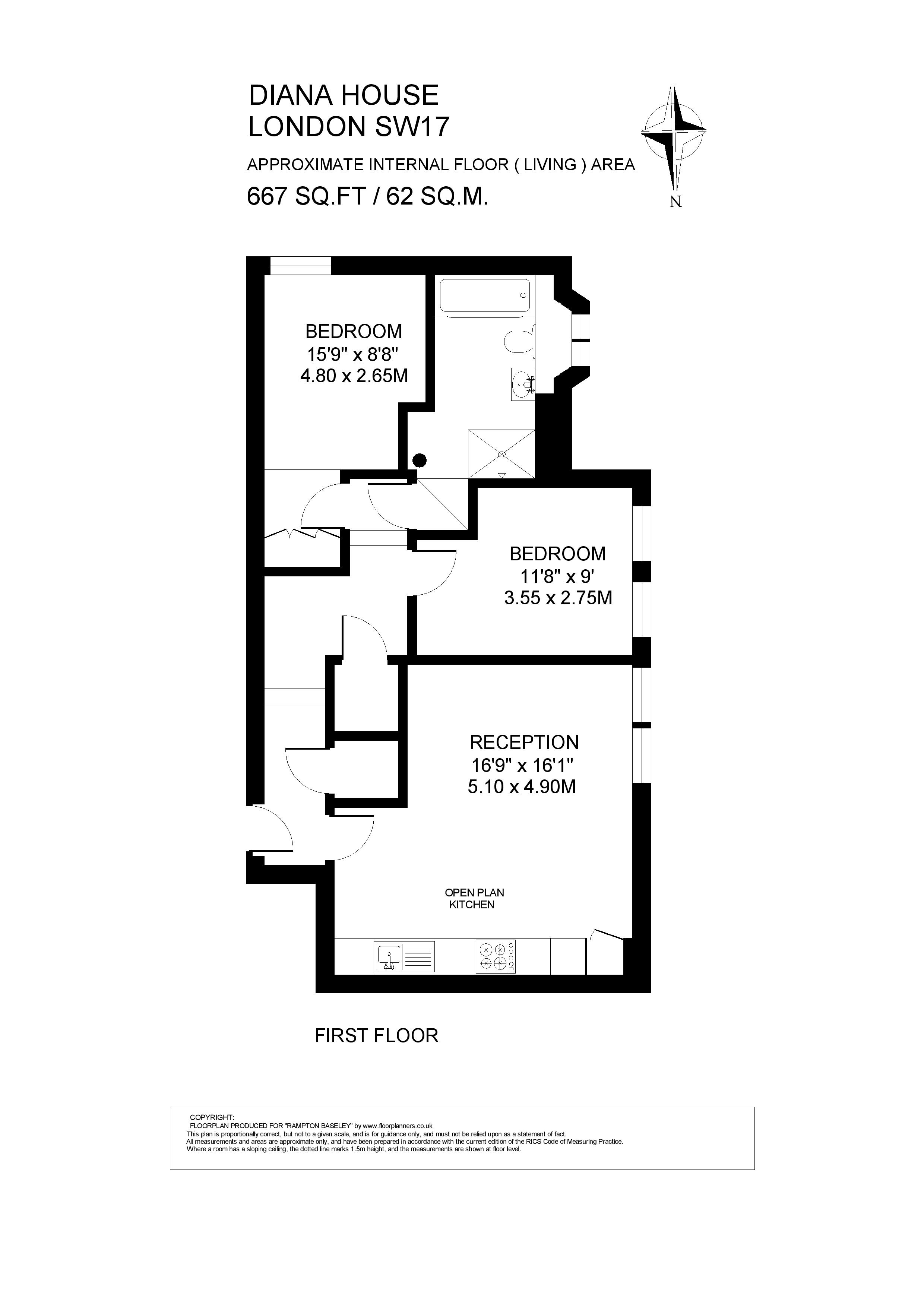 11, Diana House, 2, Holt Gardens, London floorplan