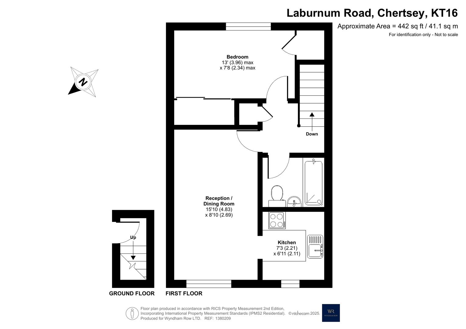 Flat 3, Laburnum Court, Laburnum Road, Chertsey floorplan