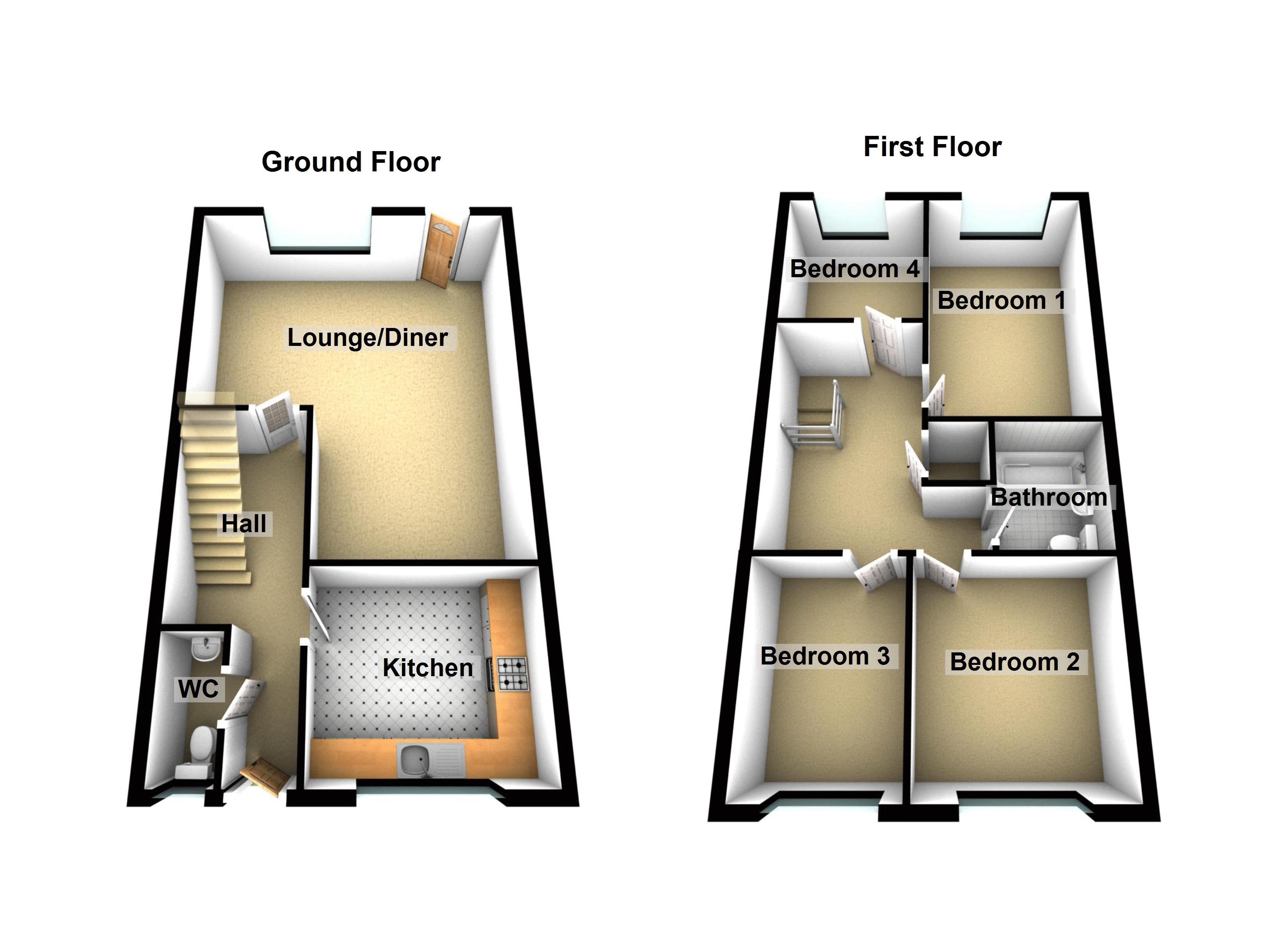 4 Bedrooms Terraced house for sale in Hardings Wood Avenue, Sandbach CW11