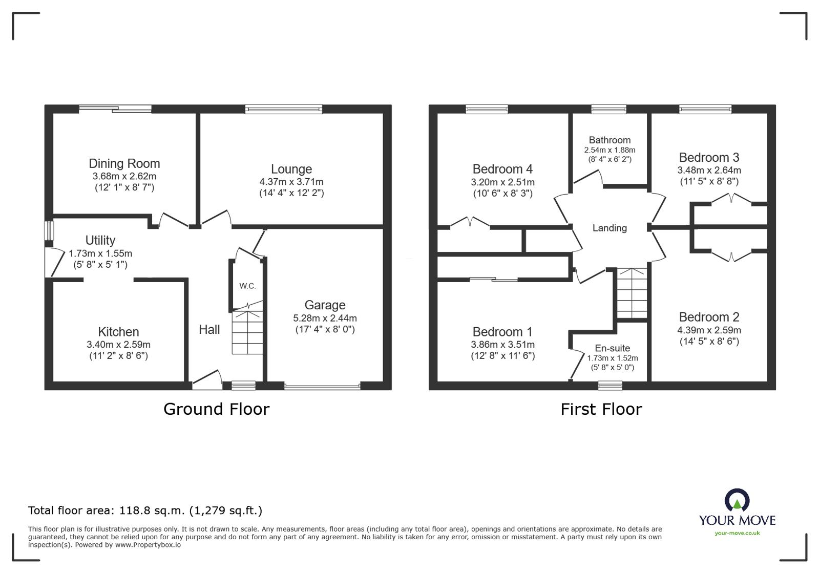 3, Burford Avenue, Waterhayes, Staffordshire floorplan