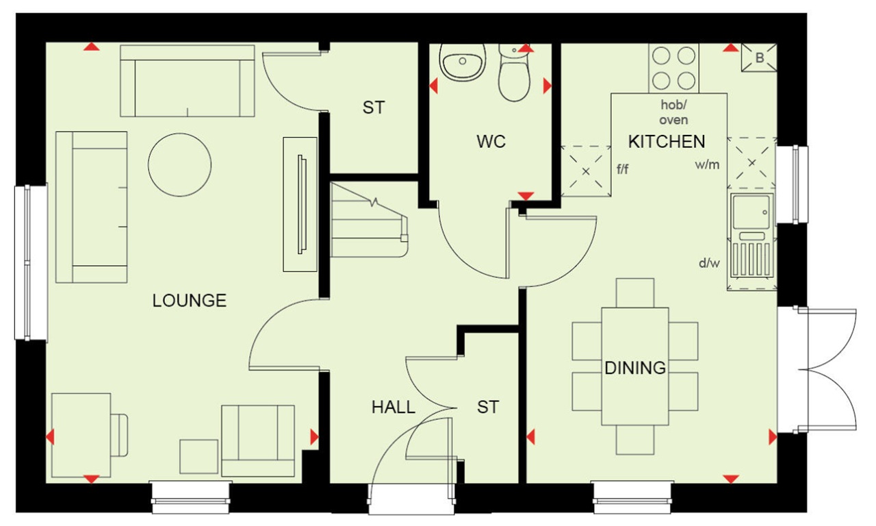 The Hopton, Plot 19, Henley Gate, Ipswich floorplan