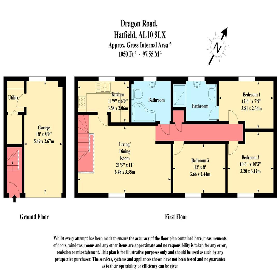 3 Bedrooms  to rent in Dragon Road, Hatfield AL10