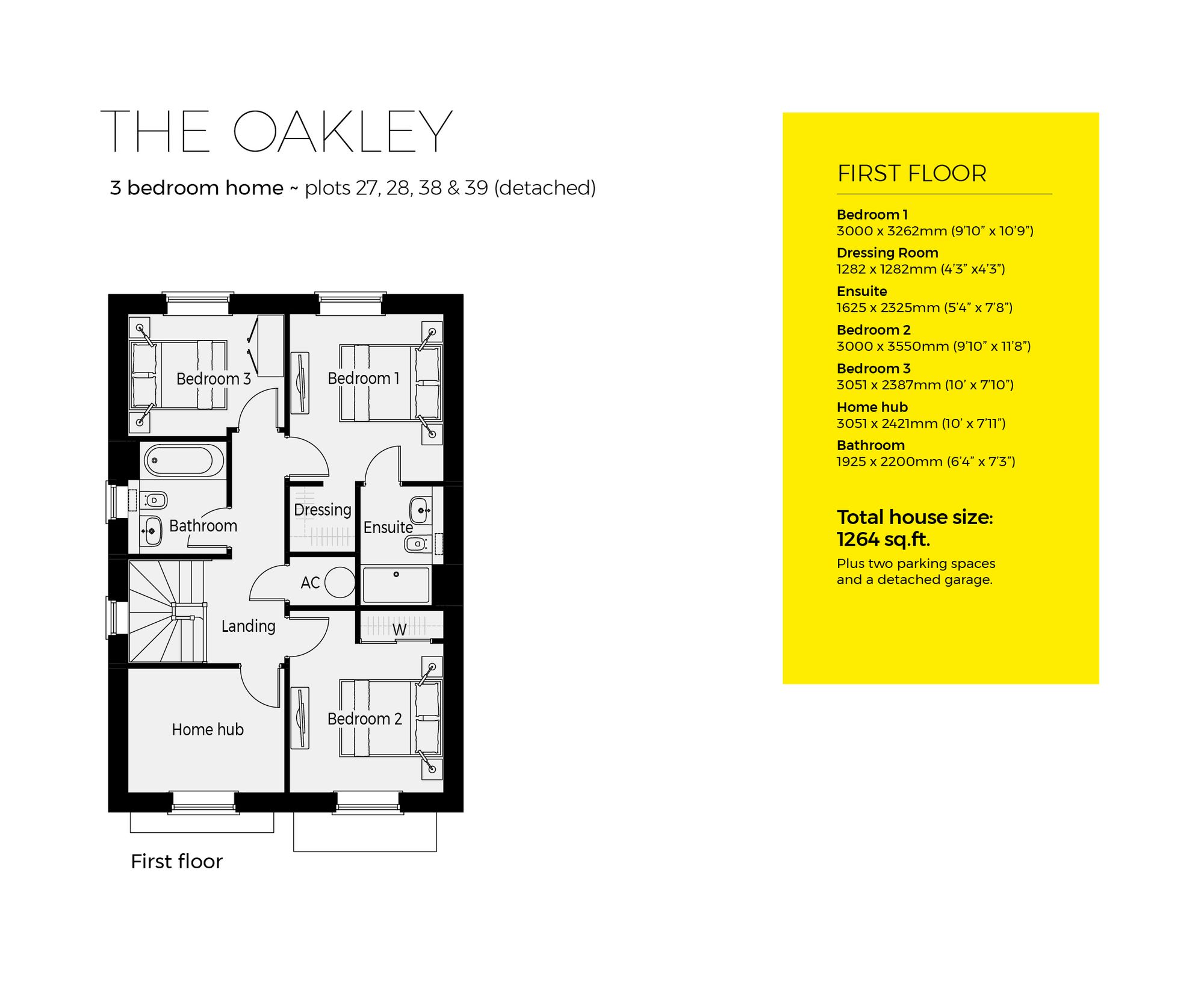 Plot 39 Oakley, Cygnets Rest, Drakes Broughton floorplan