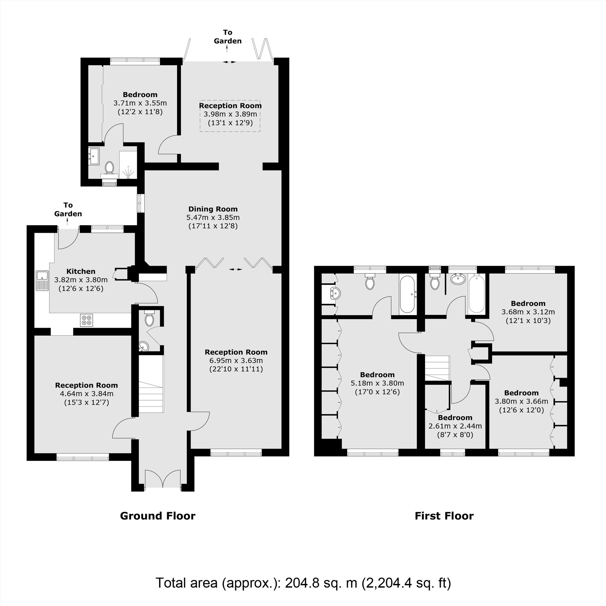 1, Mulberry Close, Weybridge floorplan