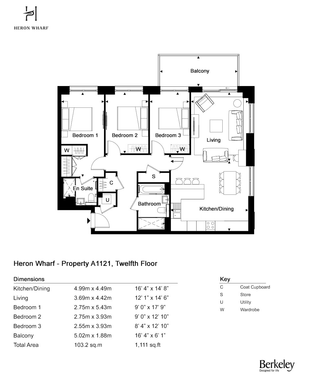 A1.12.01, London, E14 0Ll, Poplar floorplan