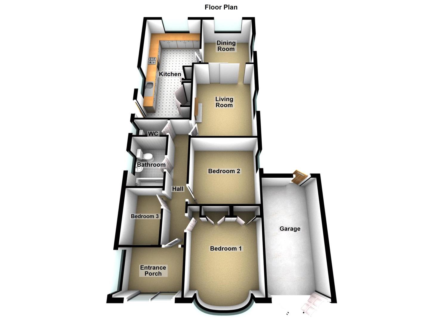 Francis Gardens, Peterborough PE1, 3 bedroom detached bungalow for sale