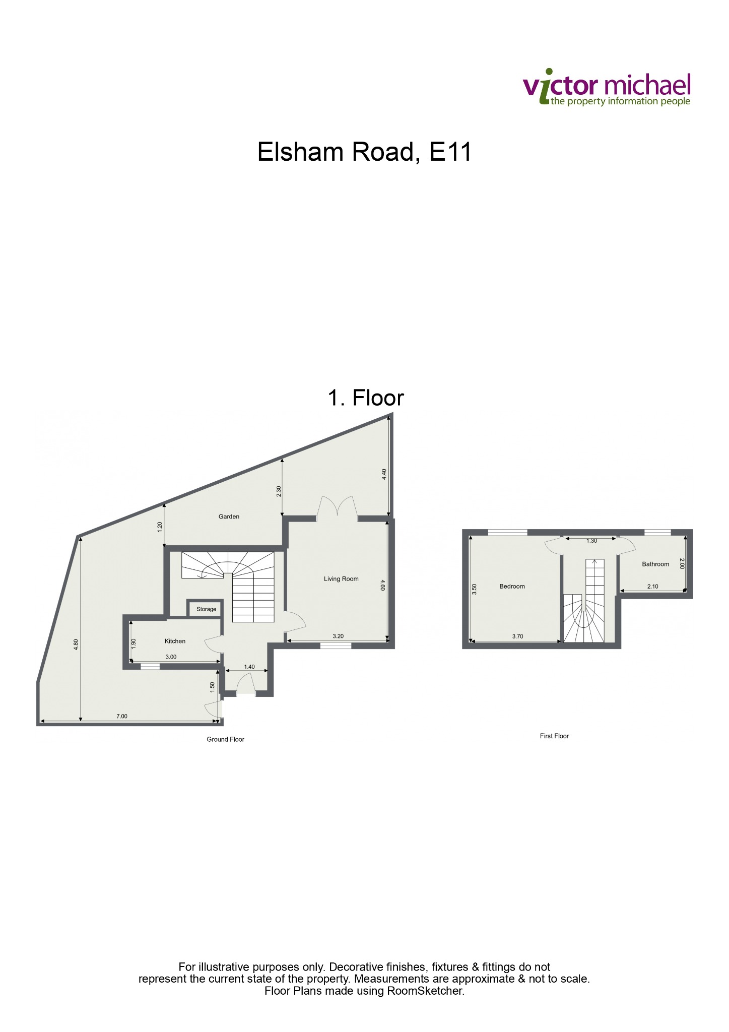 1B, Elsham Road, London floorplan