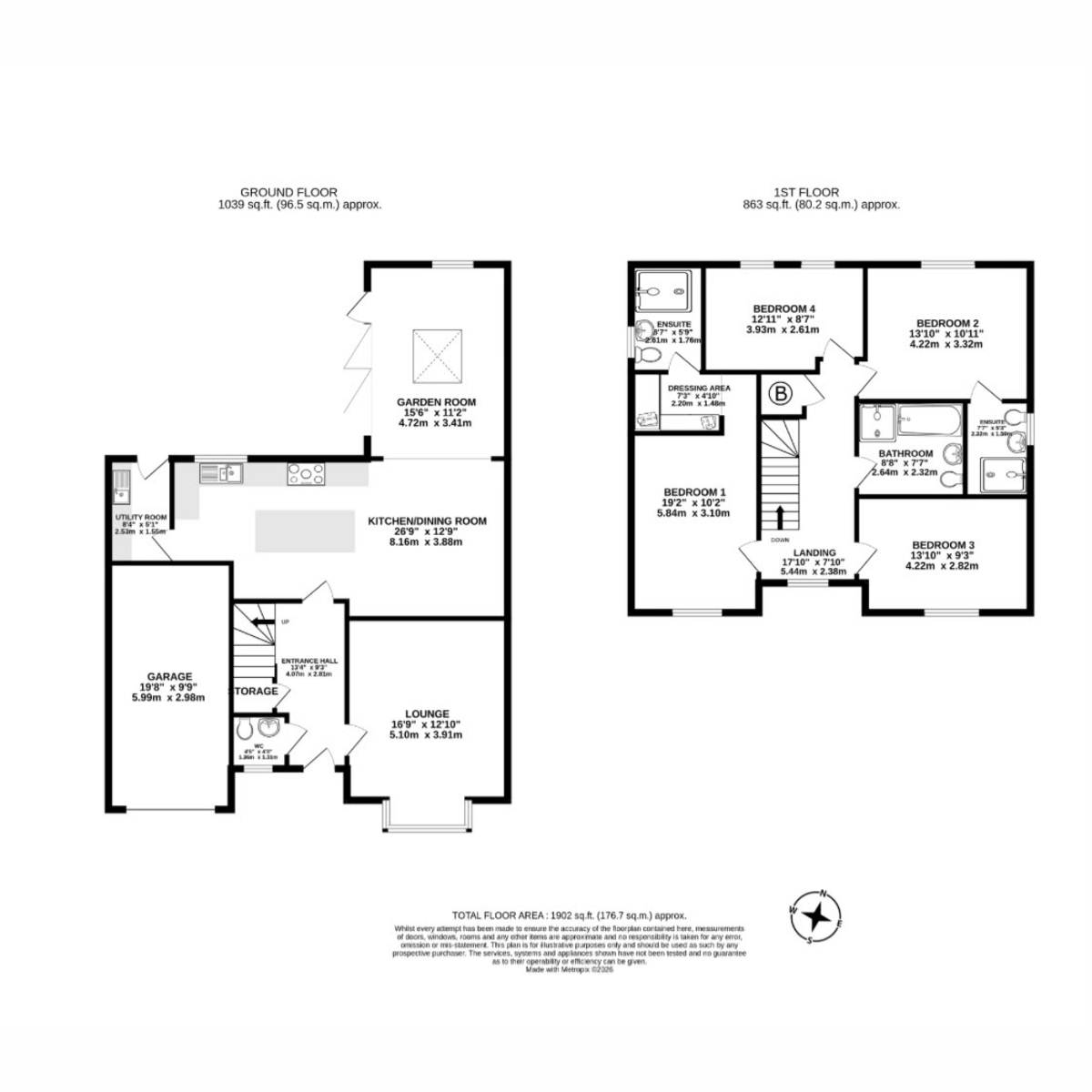 4, Willbrook Close, Grimsargh floorplan