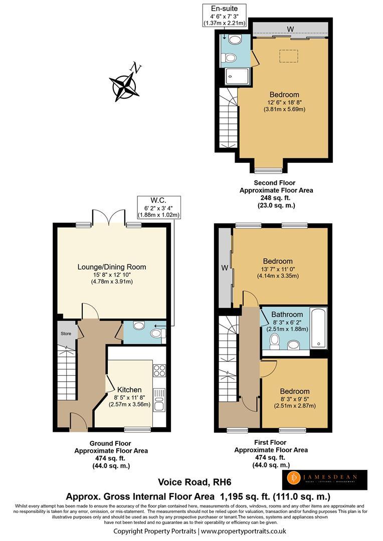 1, Voice Road, Horley floorplan