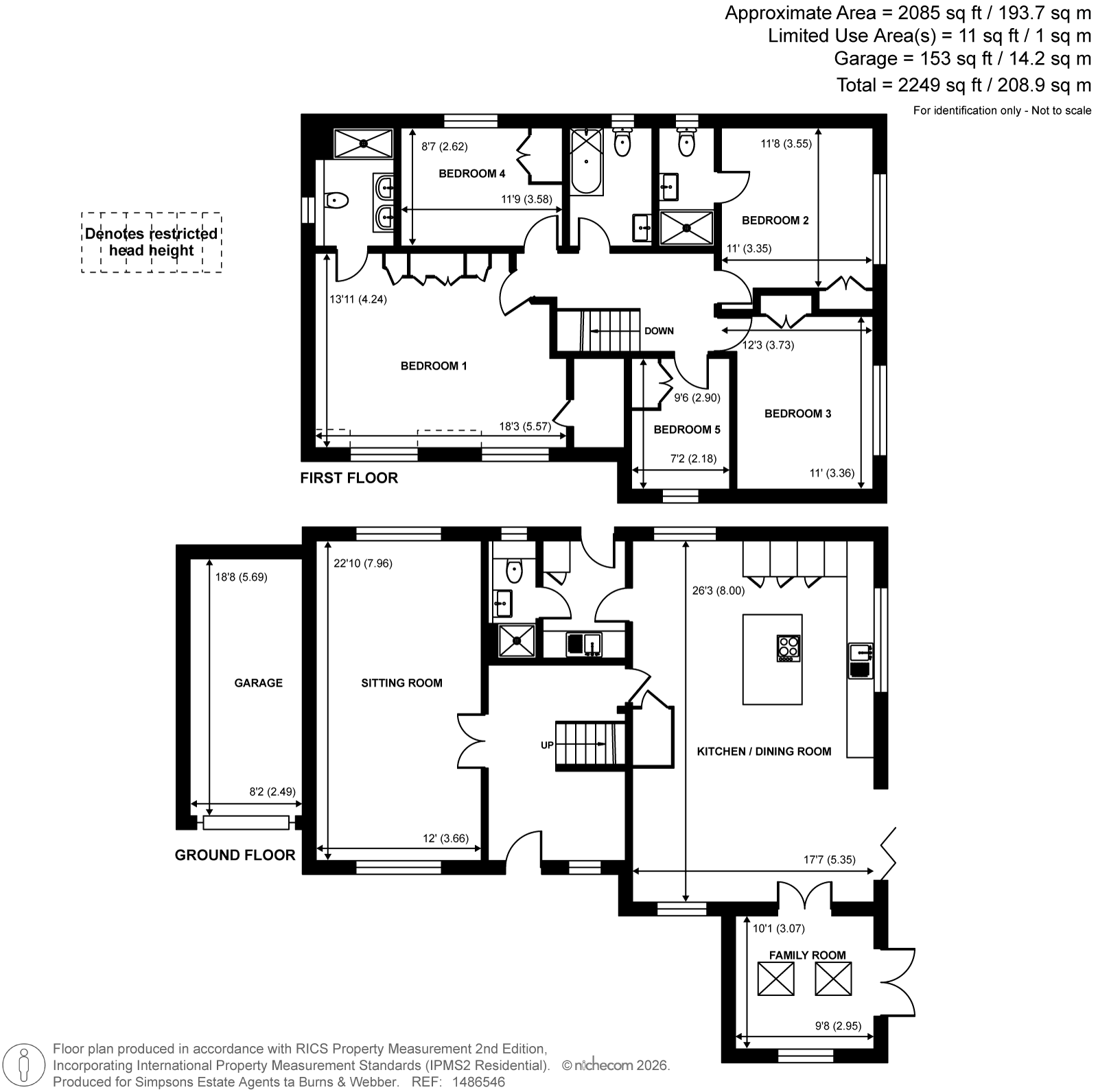 15, Merrow Chase, Surrey floorplan