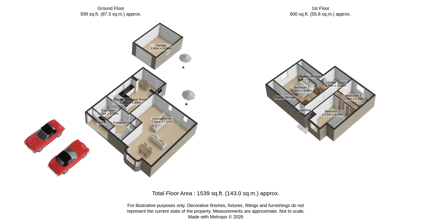 45, Orchard Road, Cottingham floorplan