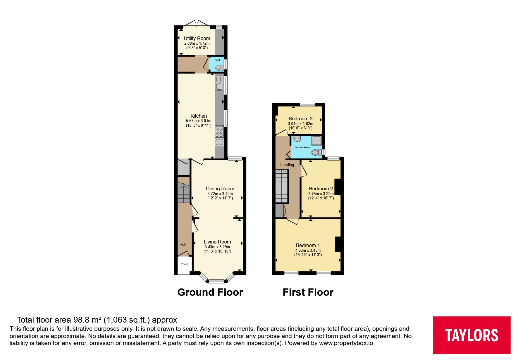 9, Granville Road, Bedfordshire floorplan