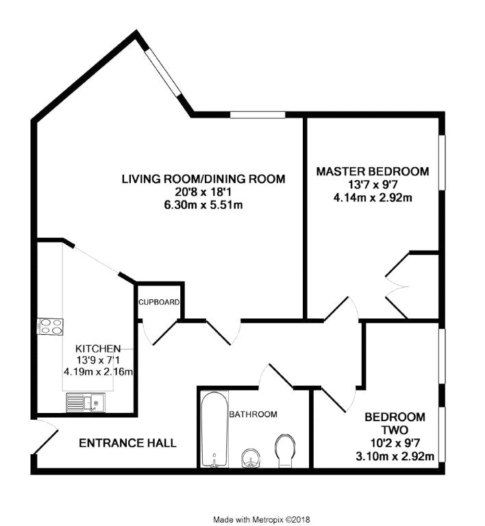2 Bedrooms Flat for sale in Canterville Place, Mount Lane, Bracknell, Berkshire RG12