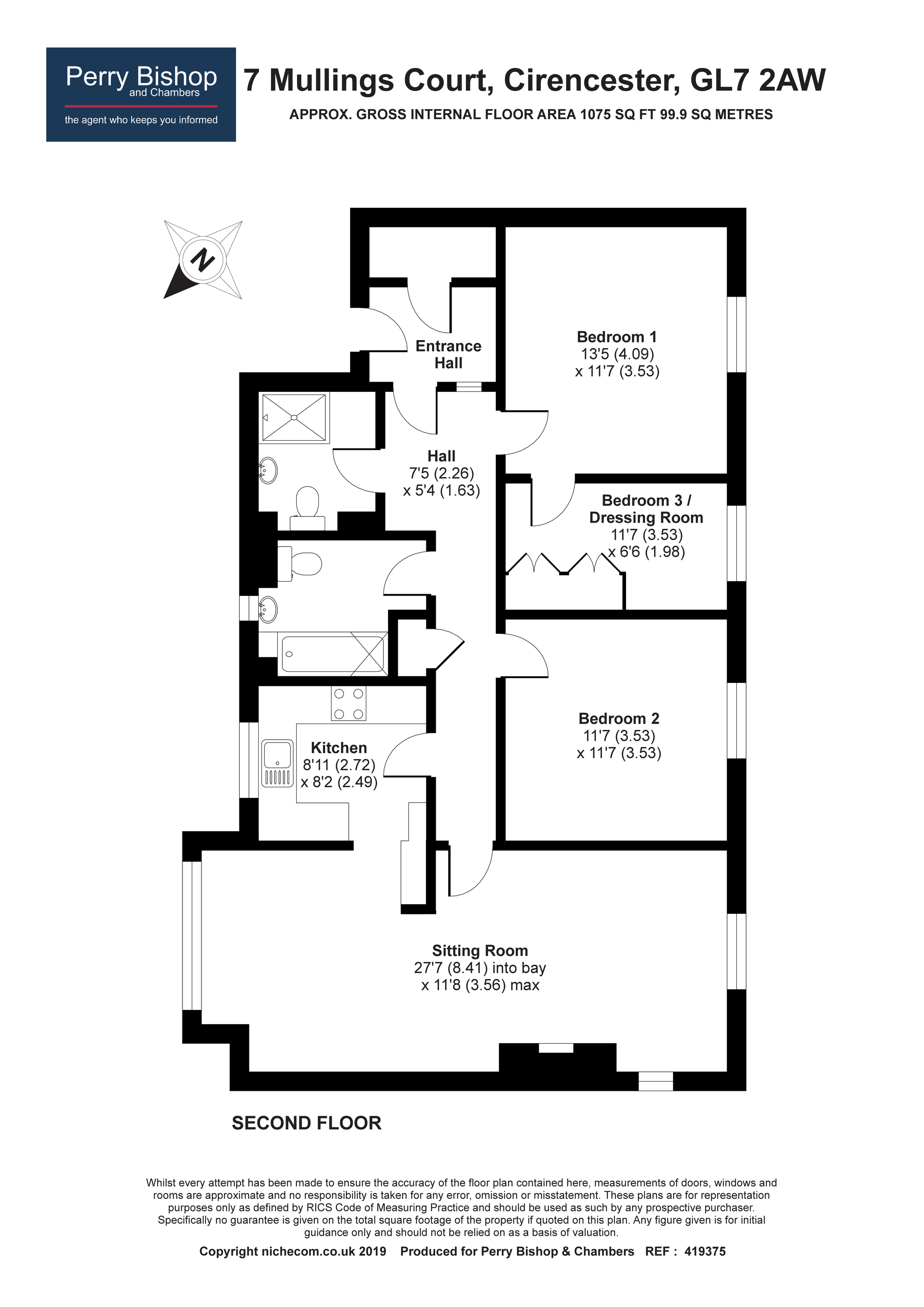 3 Bedrooms Flat for sale in Mullings Court, Cirencester GL7