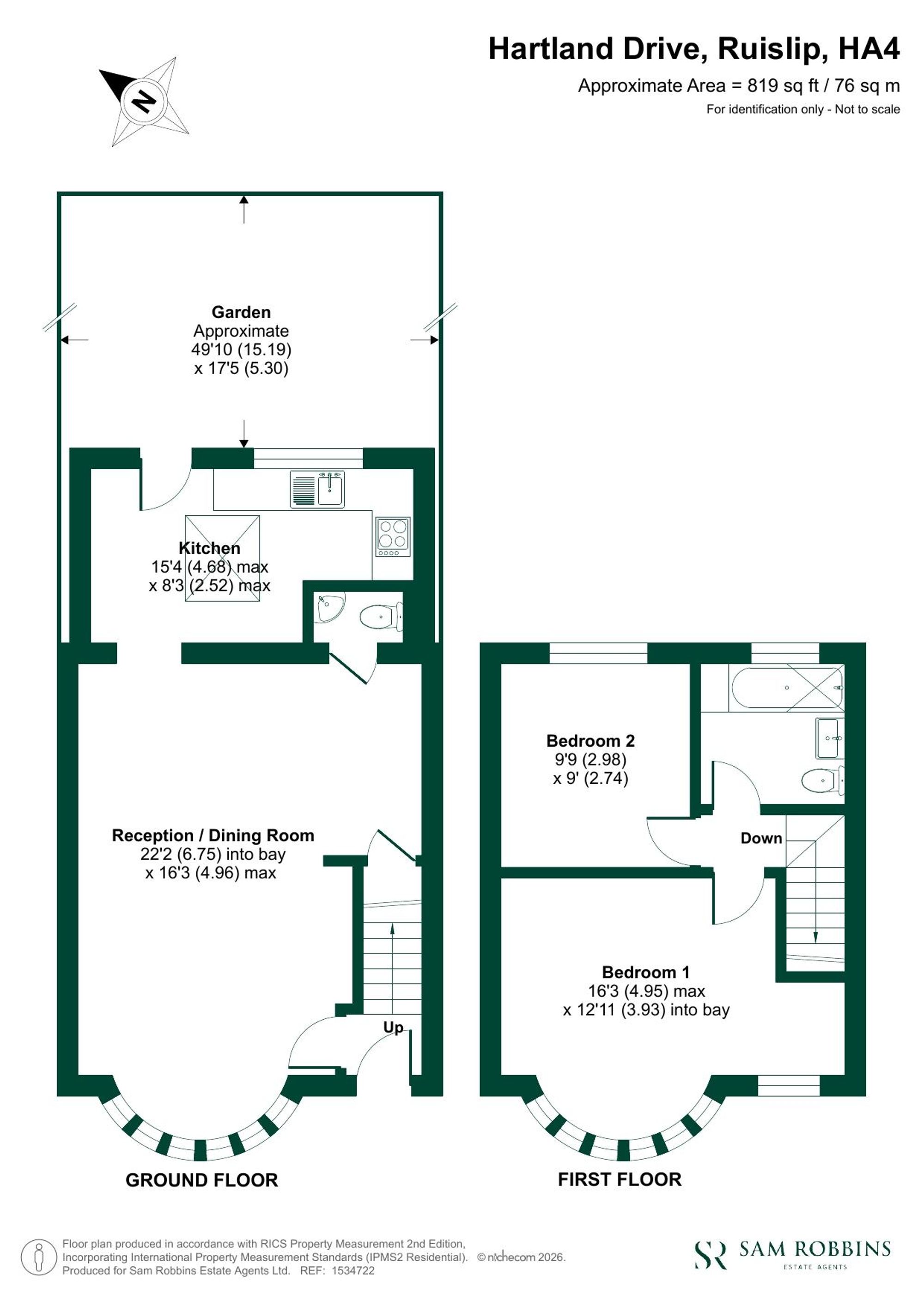 43 Hartland Drive, Ruislip floorplan