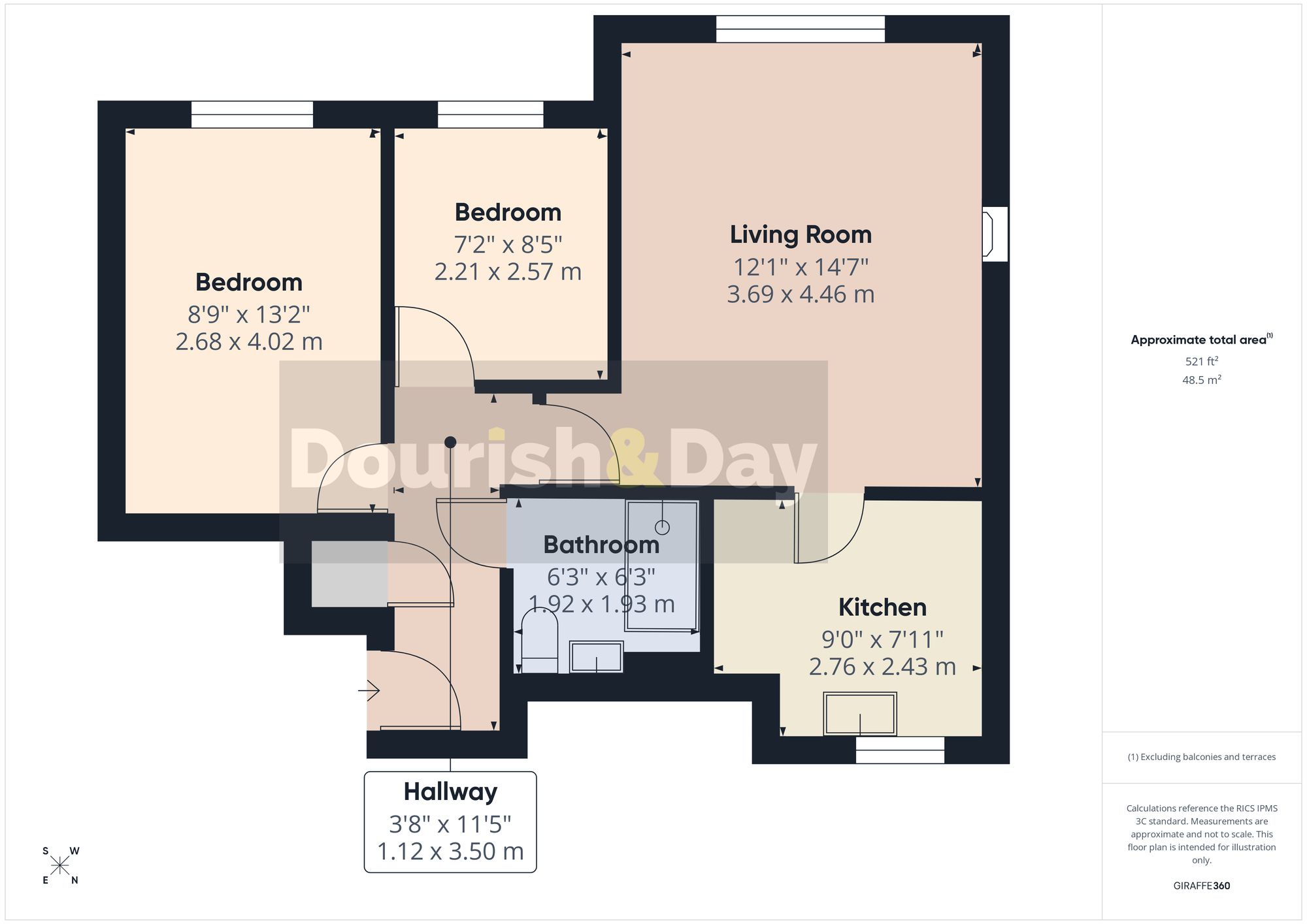 Flat, 46 Lilleshall Way, Stafford floorplan
