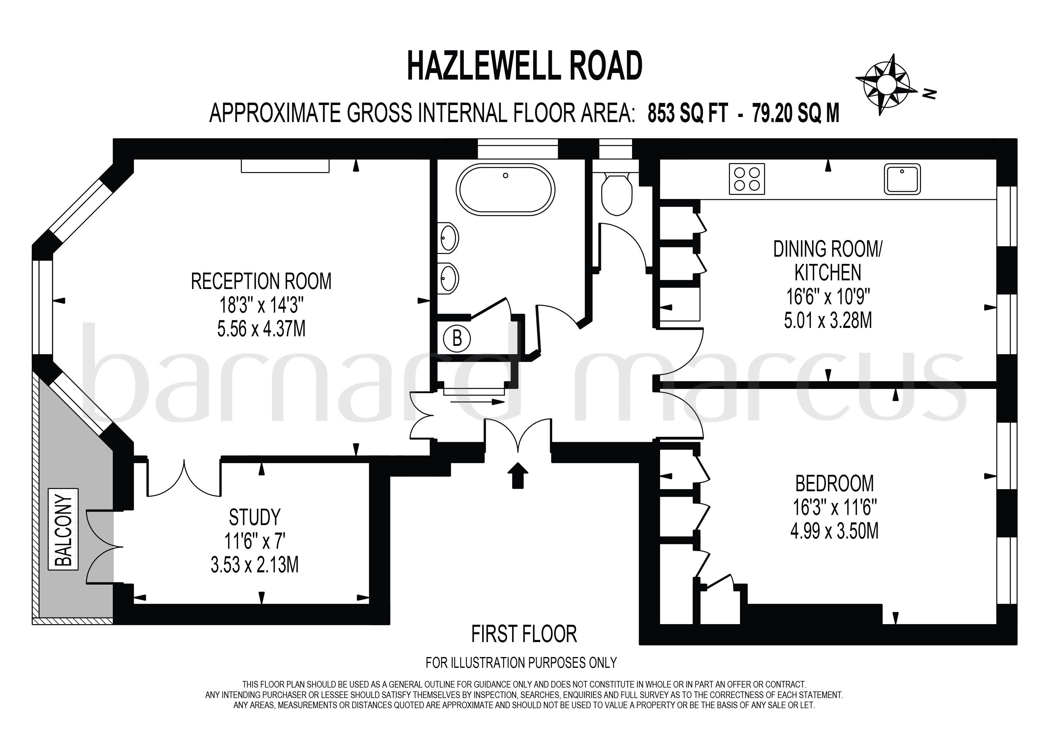 Flat 2, 88, Hazlewell Road, Putney floorplan