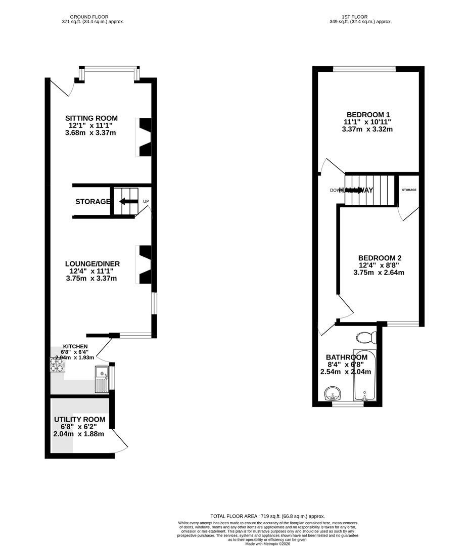 317, Derby Road, Chesterfield floorplan