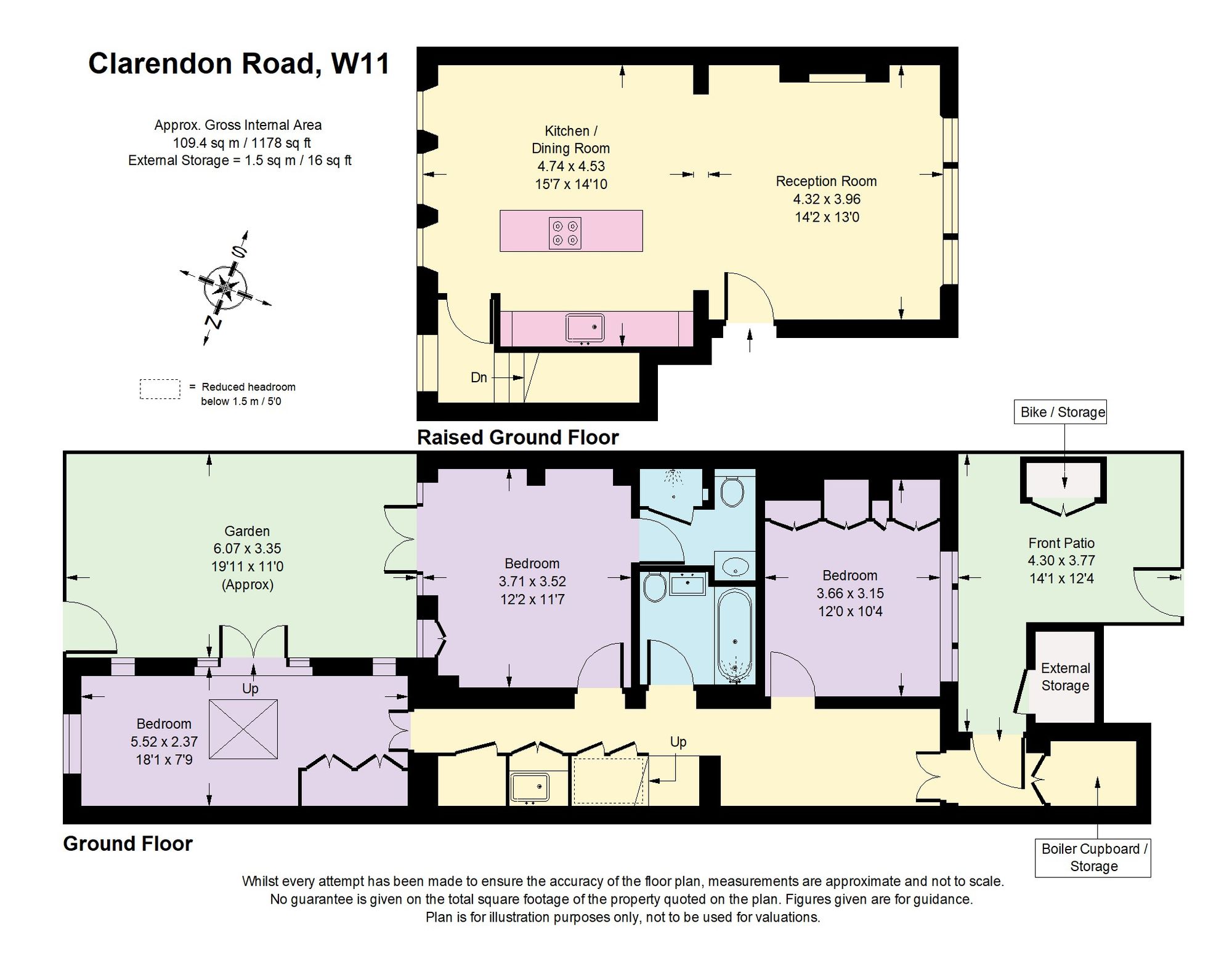 104a Clarendon Road, London floorplan