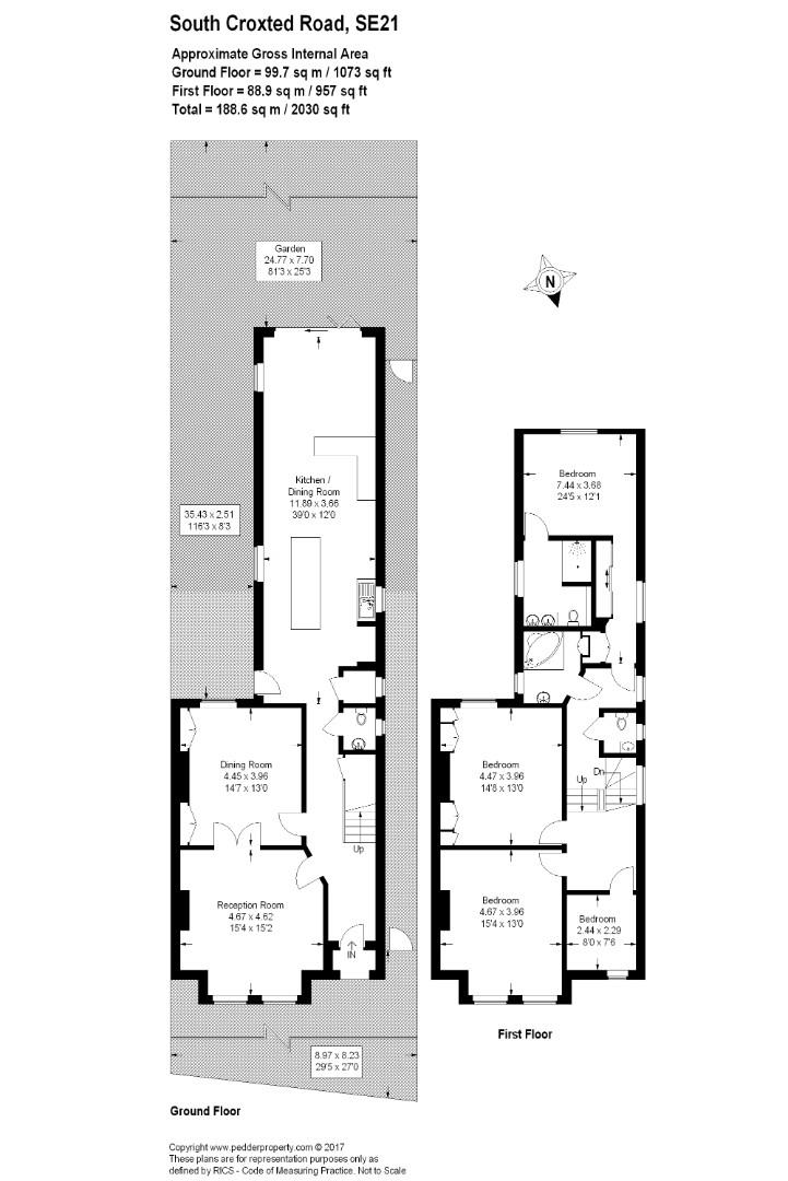 1, South Croxted Road, London floorplan