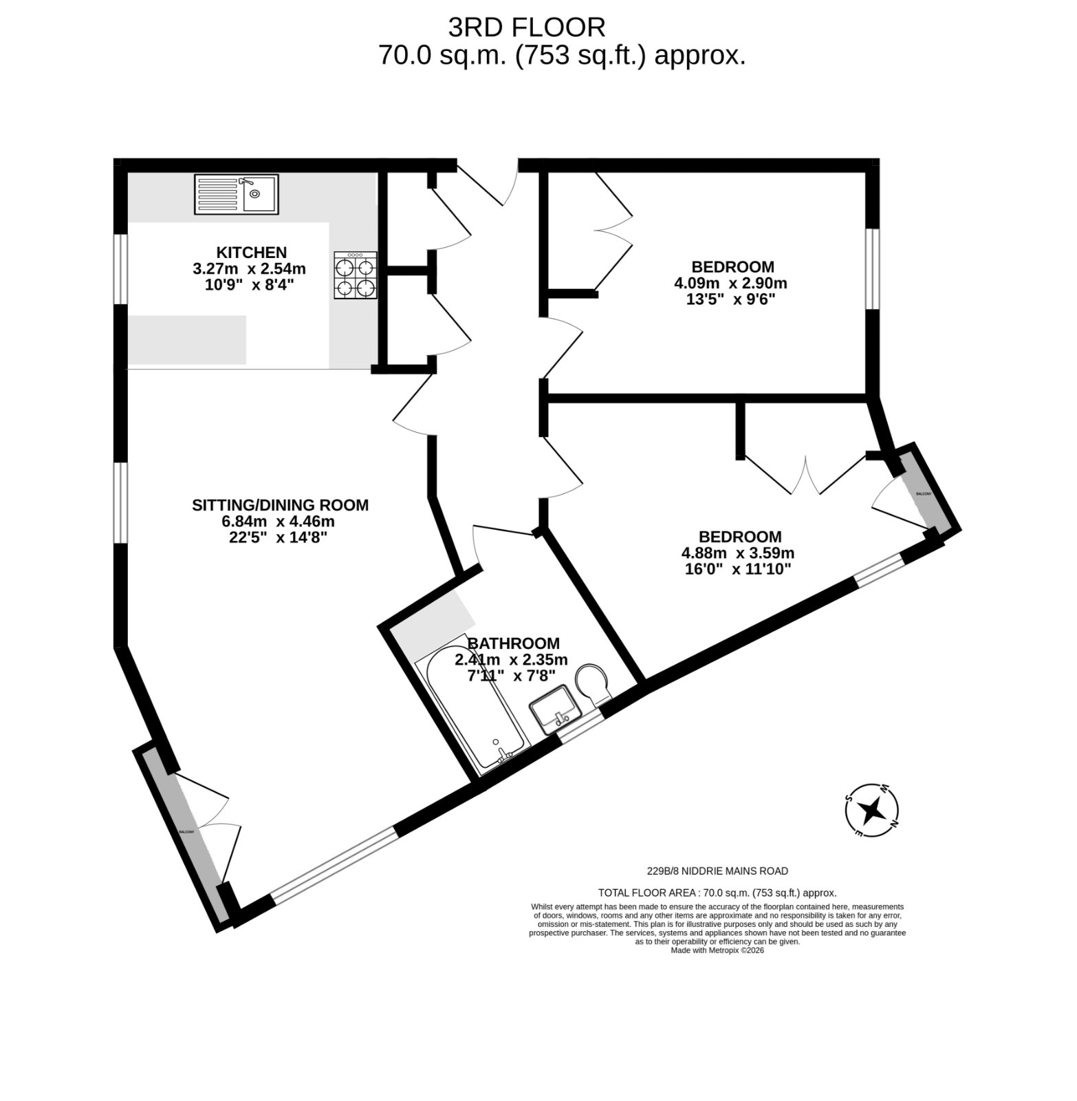 229B/8 Niddrie Mains Road, Edinburgh floorplan