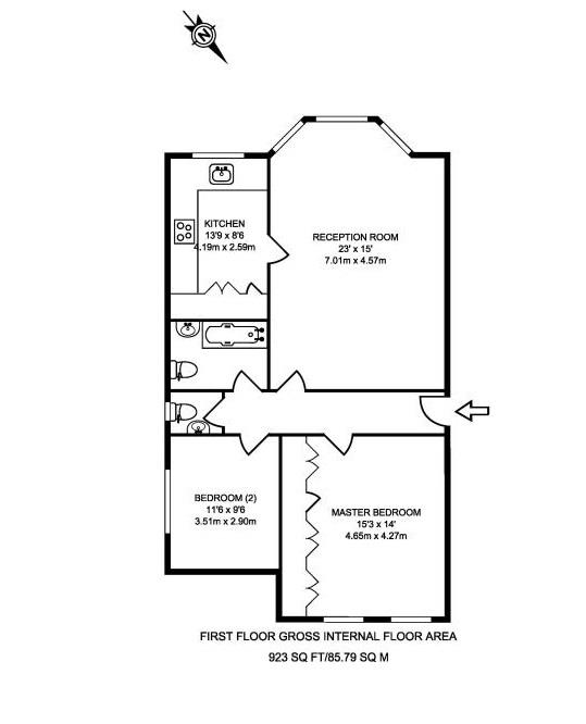 2 Bedrooms Flat to rent in Redington Road, London NW3